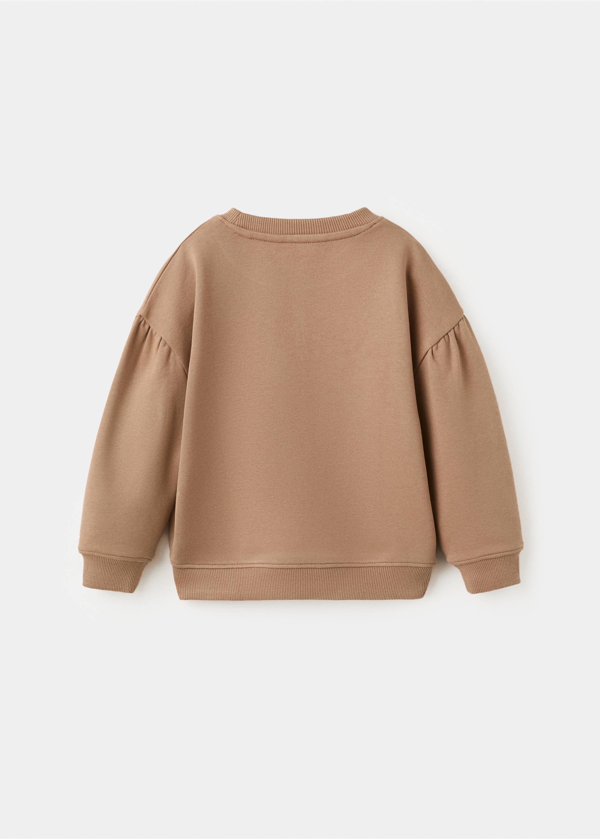 Sweat coton imprimé à fleur - Verso de l’article, Marron. Ref: 27086742-00.