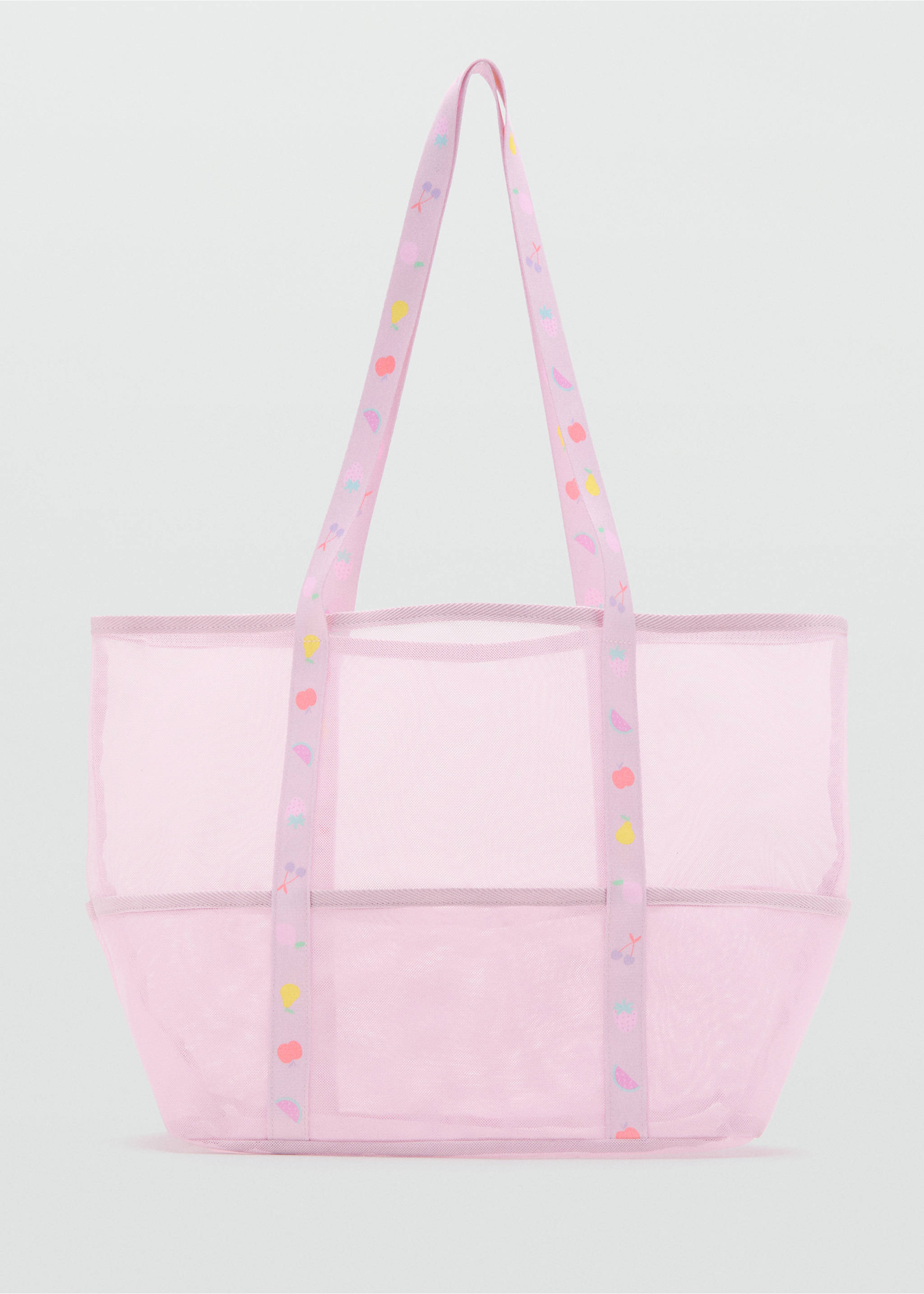 Mesh pattern shopper bag - Article without model, Pale Pink. Ref: 27086745-00.