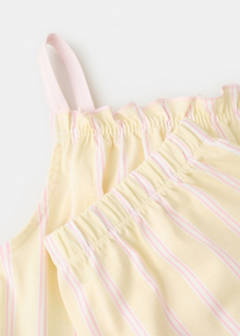 Striped short pyjamas — Pastel Yellow 8