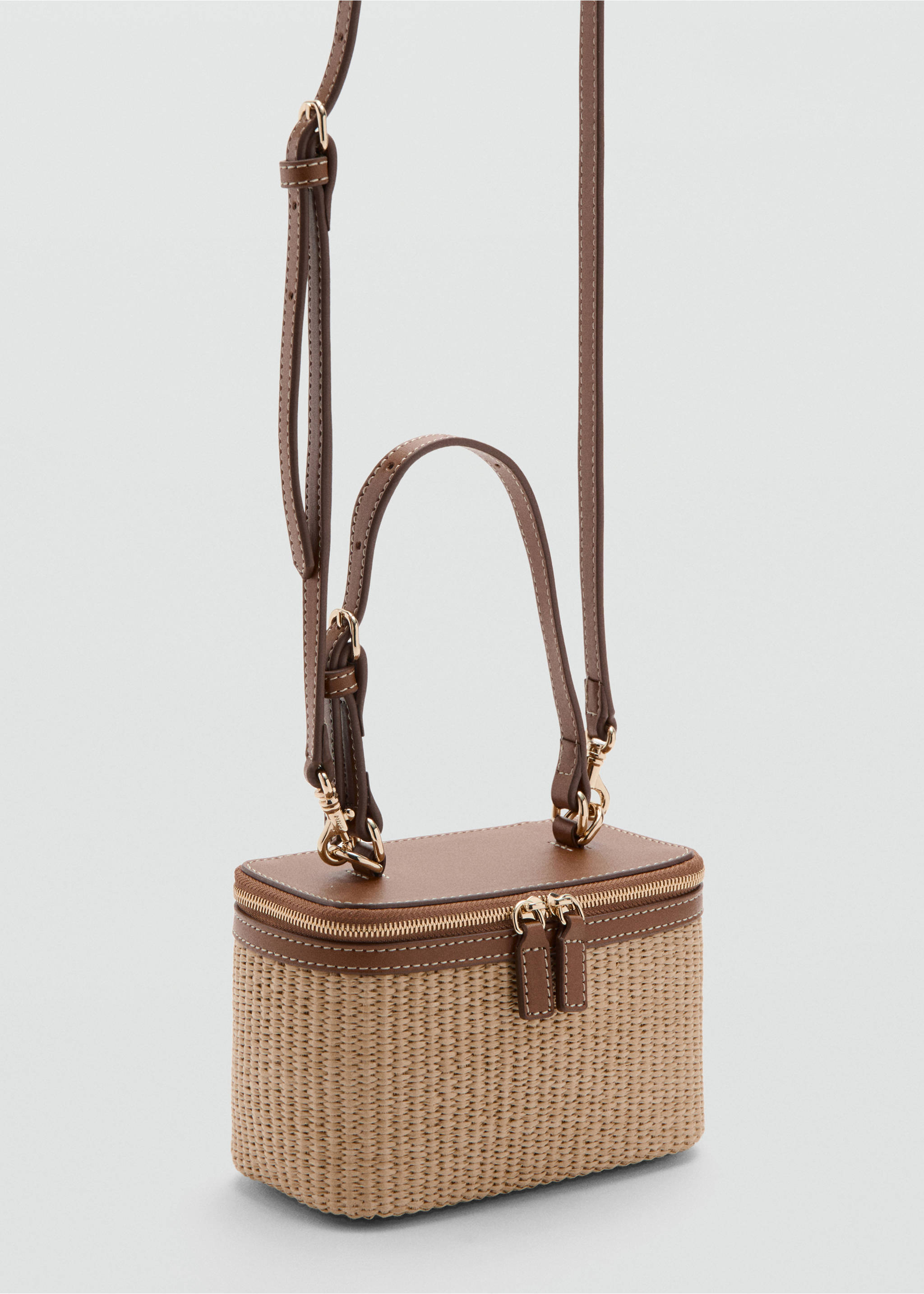 Natural fibre toiletry bag with zip - Medium plane, Beige. Ref: 27086747-00.