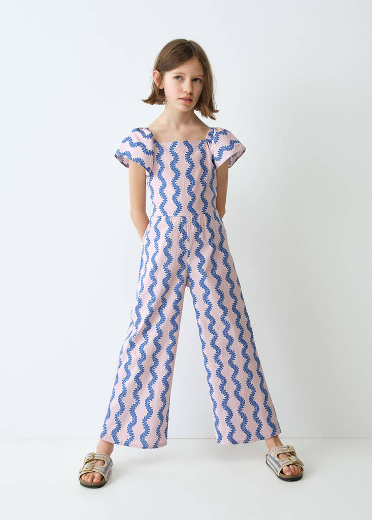 Long printed jumpsuit — Pink