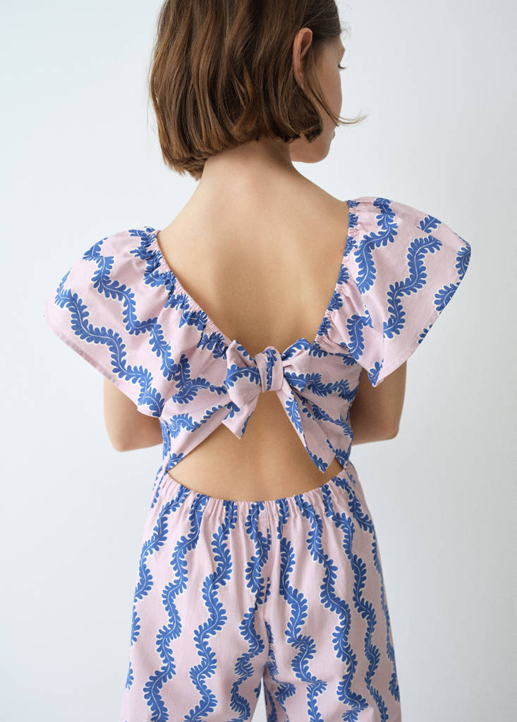 Long printed jumpsuit — Pink