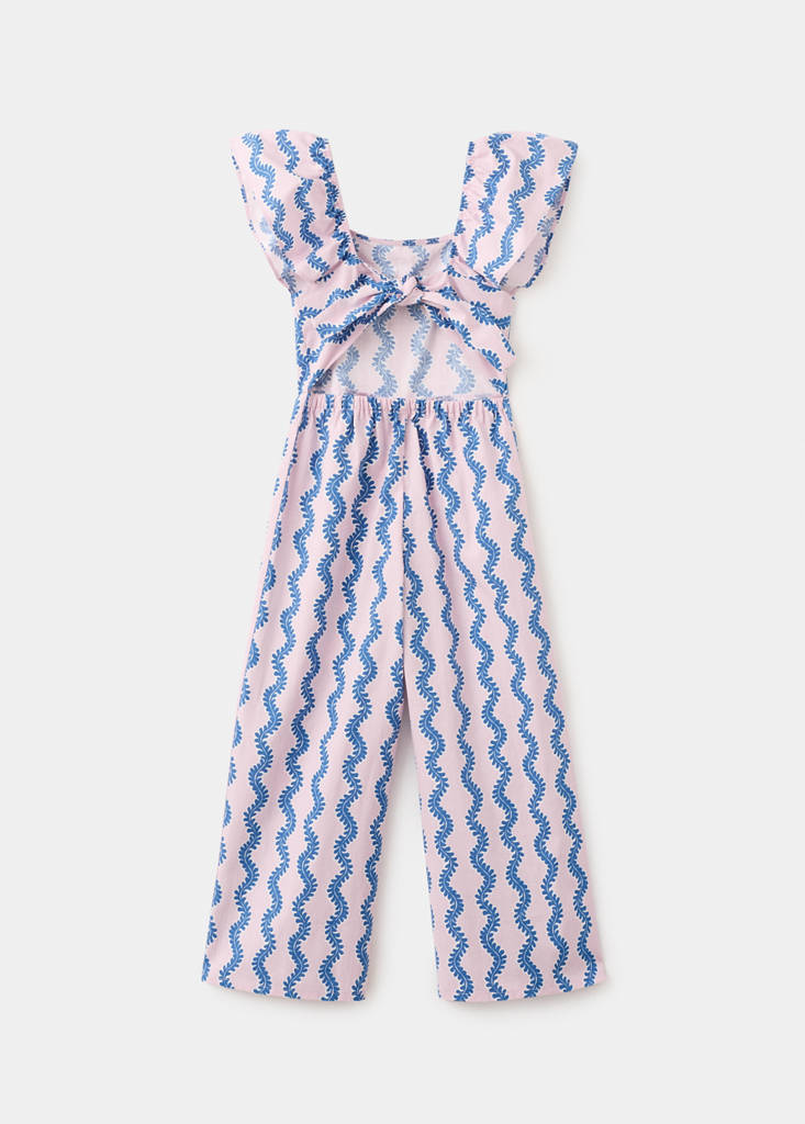 Long printed jumpsuit — Pink