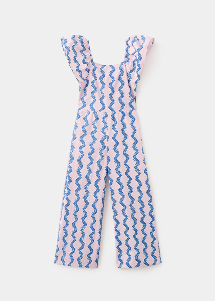 Long printed jumpsuit — Pink