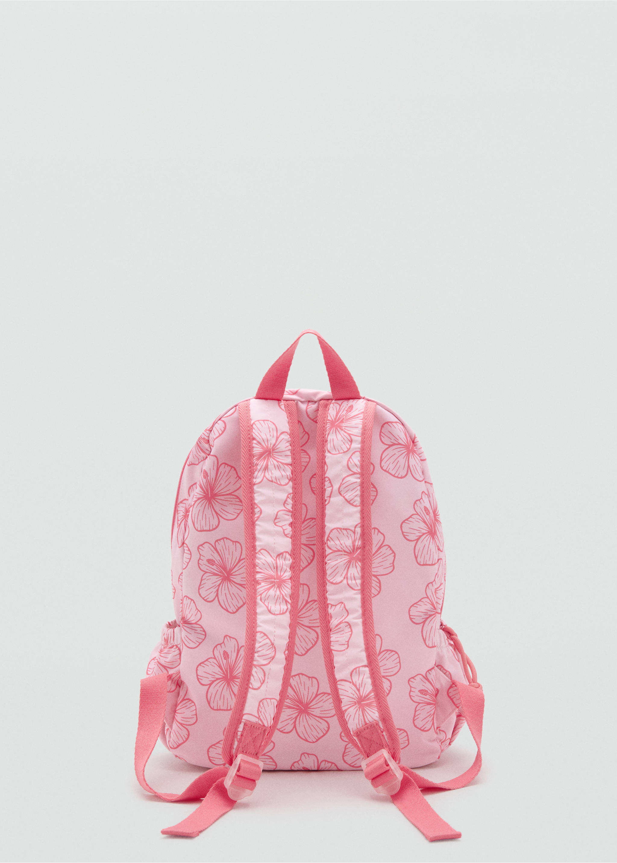 Floral print backpack - Details of the article 1, Pink. Ref: 27086749-00.