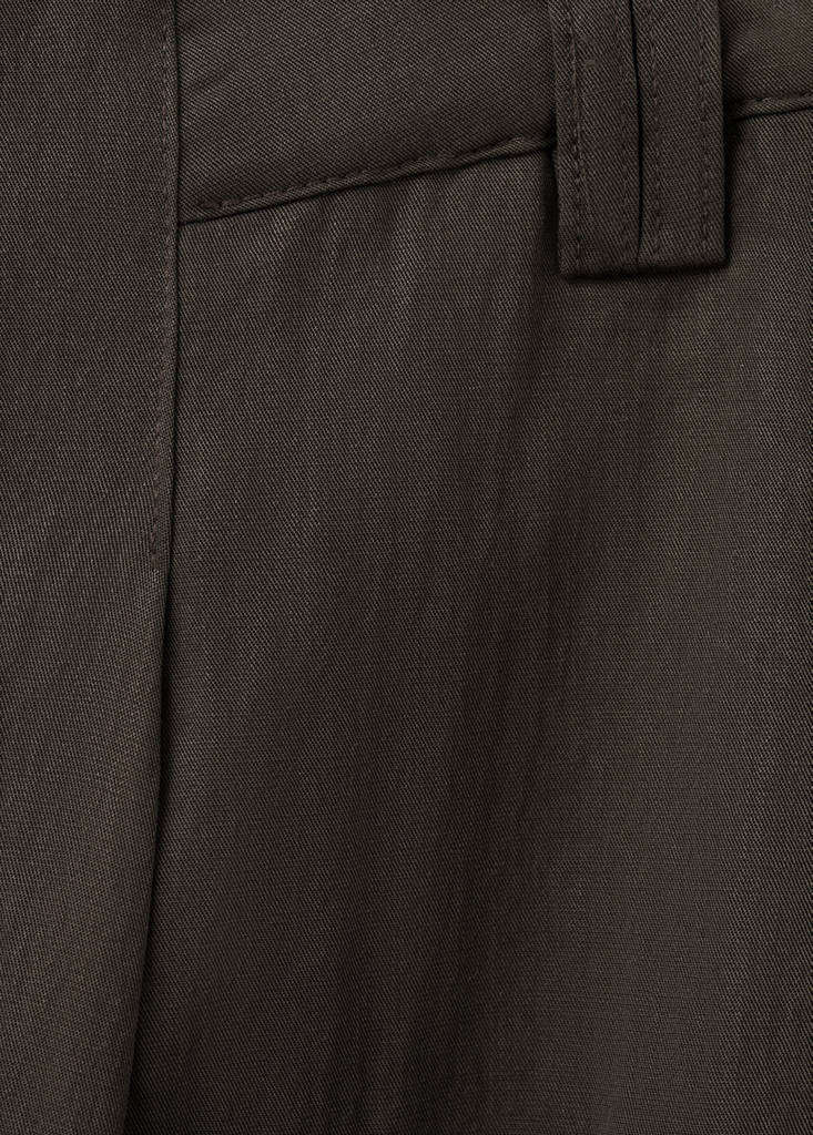 Mid-rise lyocell trousers — Chocolate