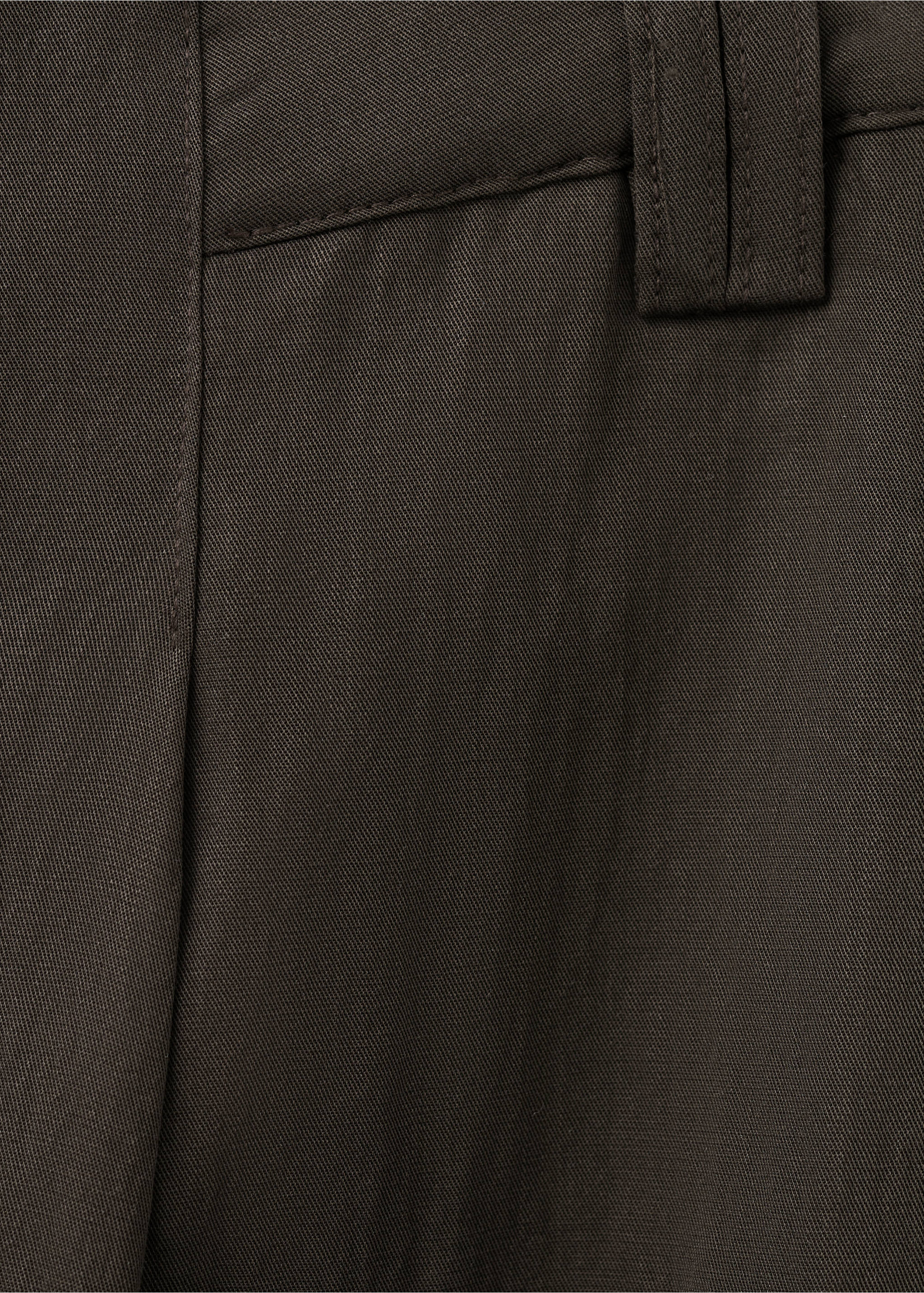 Mid-rise lyocell trousers - Details of the article 0, Chocolate. Ref: 27086750-00.