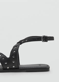 Studded leather sandals — Black 4