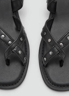 Studded leather sandals — Black 5