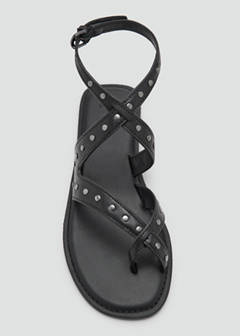 Studded leather sandals — Black 6