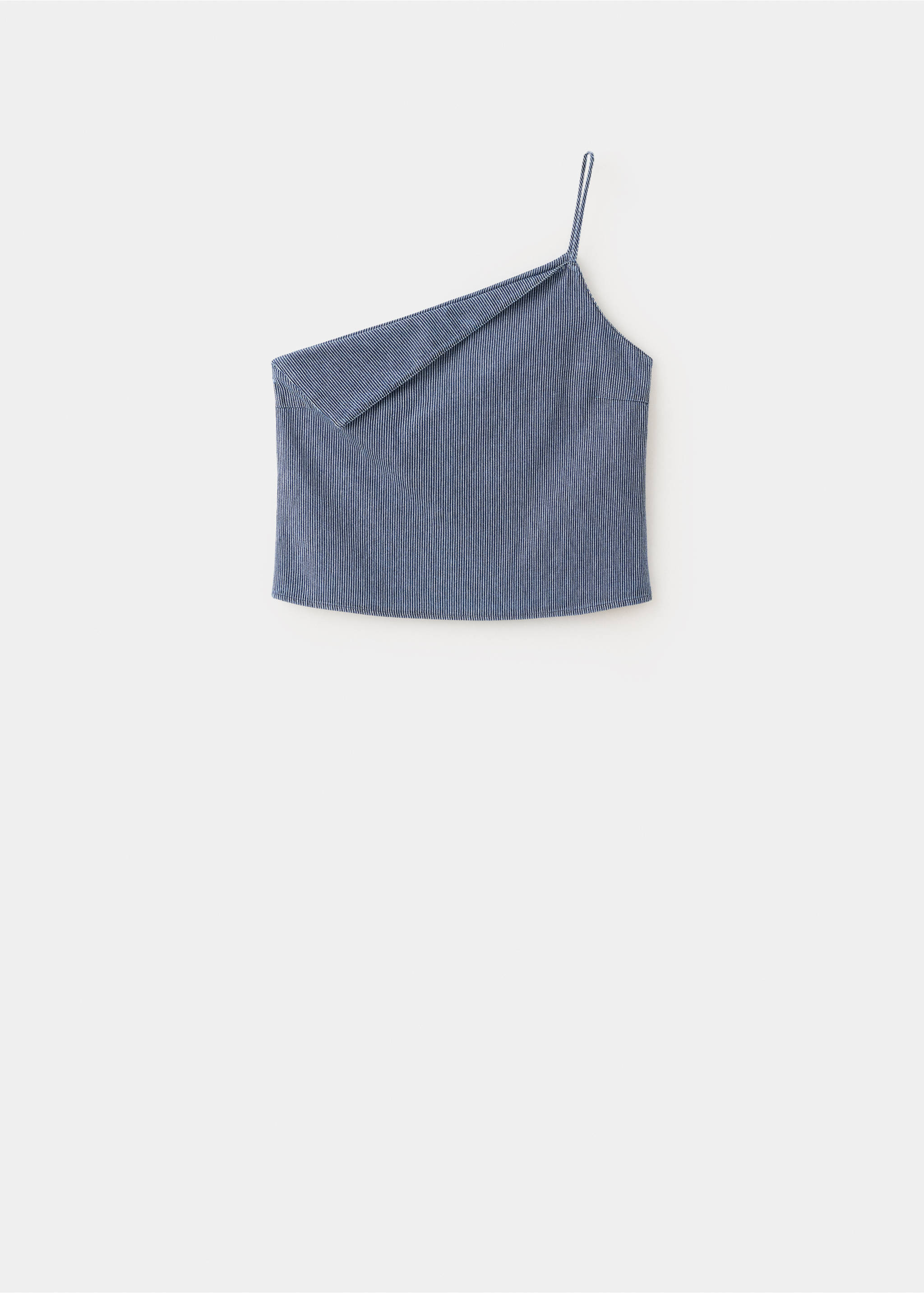 Striped asymmetrical top - Article without model, Dark Blue. Ref: 27087138-00.