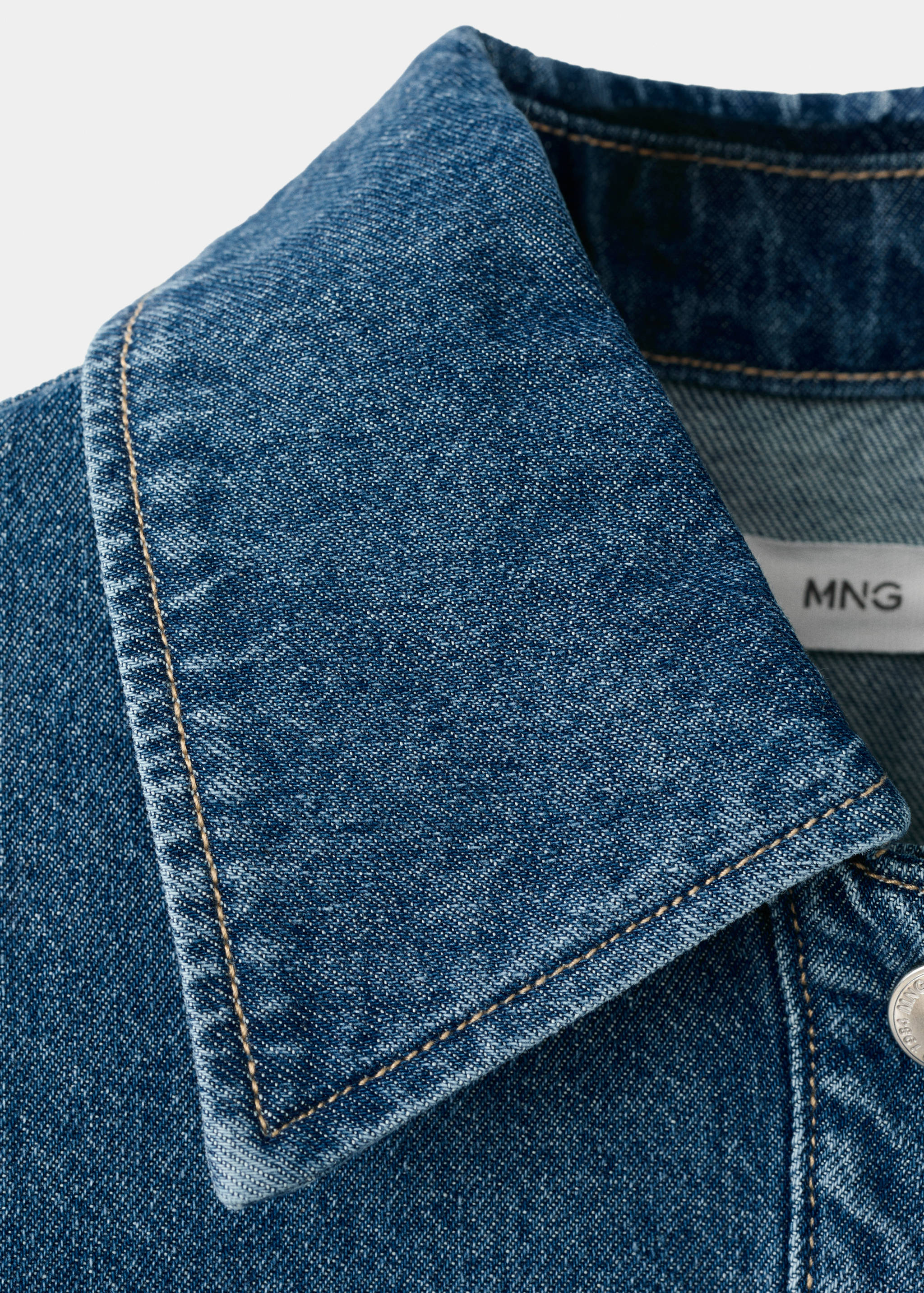 Джинсова блузка з кишенями - Детальніше про товар 0