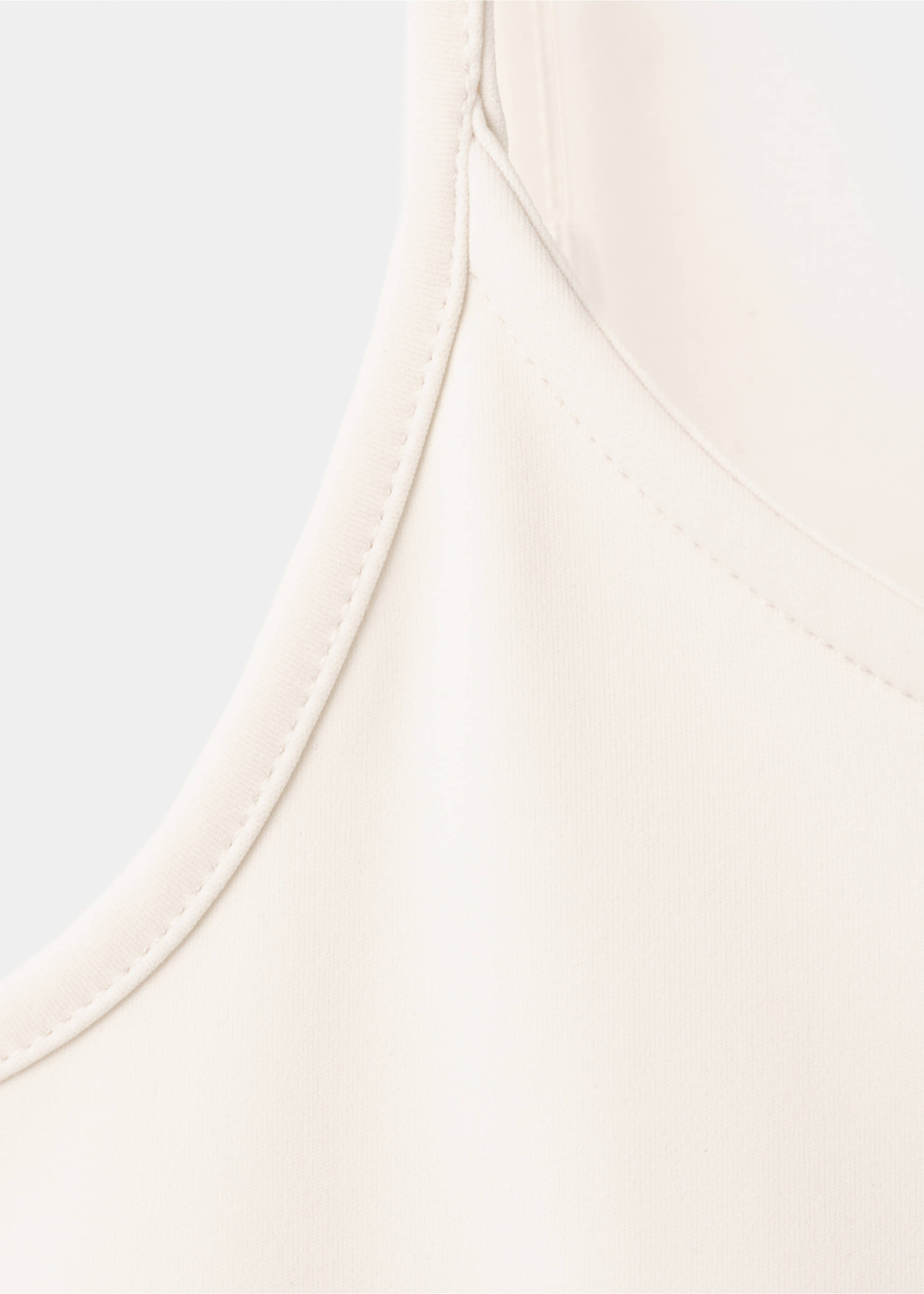 Fitted crop top - Details of the article 8, Ecru. Ref: 27087140-00.