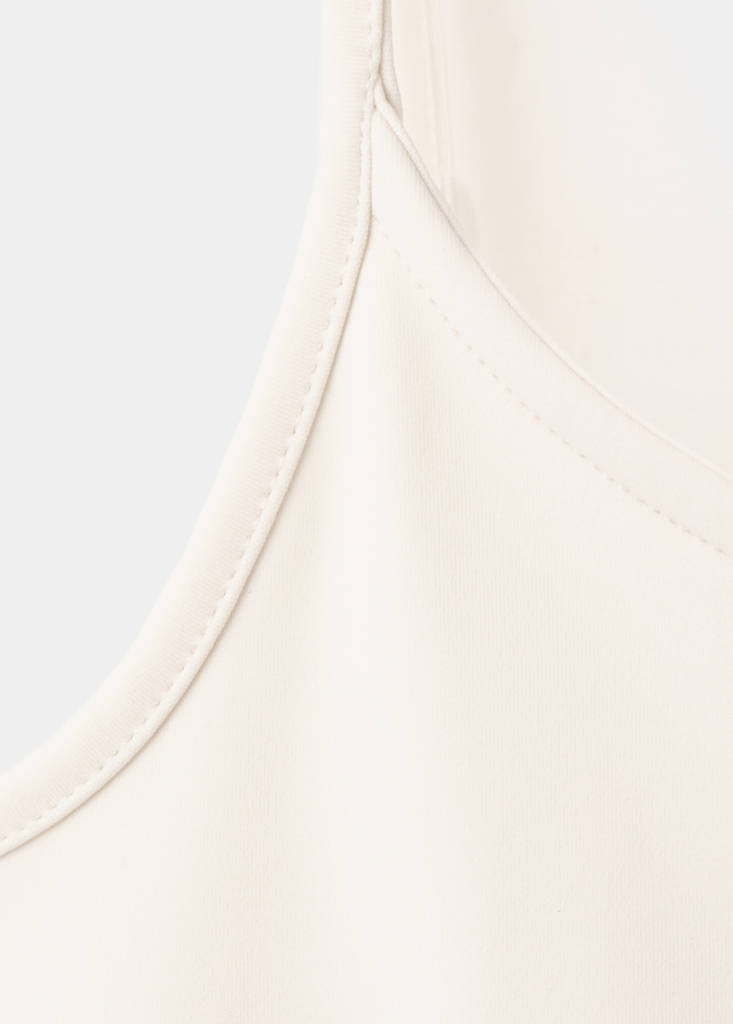 Fitted crop top — Ecru