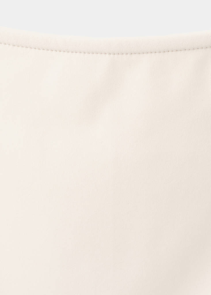 Fitted crop top — Ecru
