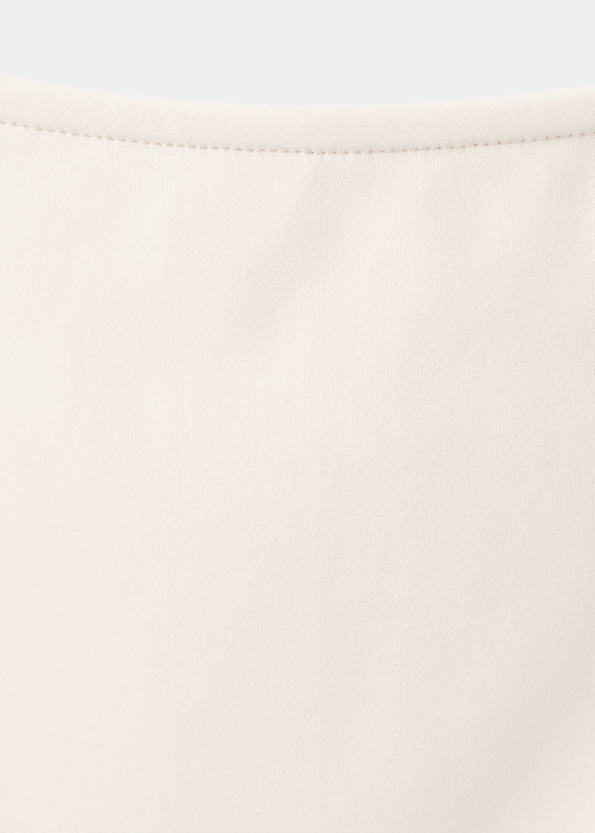 Fitted crop top - Details of the article 0, Ecru. Ref: 27087140-00.