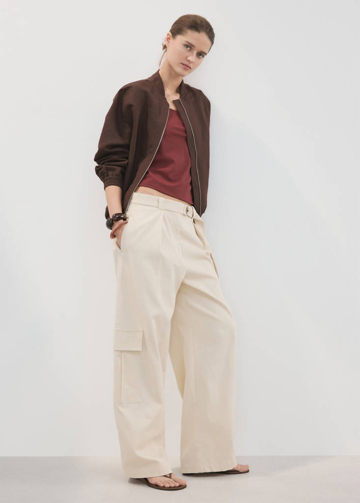 Fitted crop top — Russet