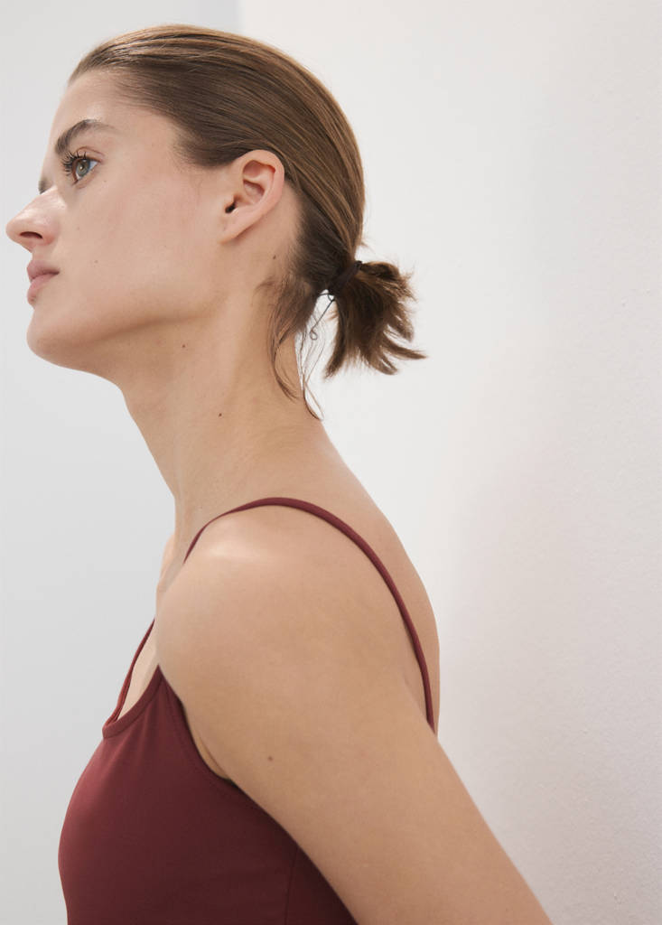Fitted crop top — Russet