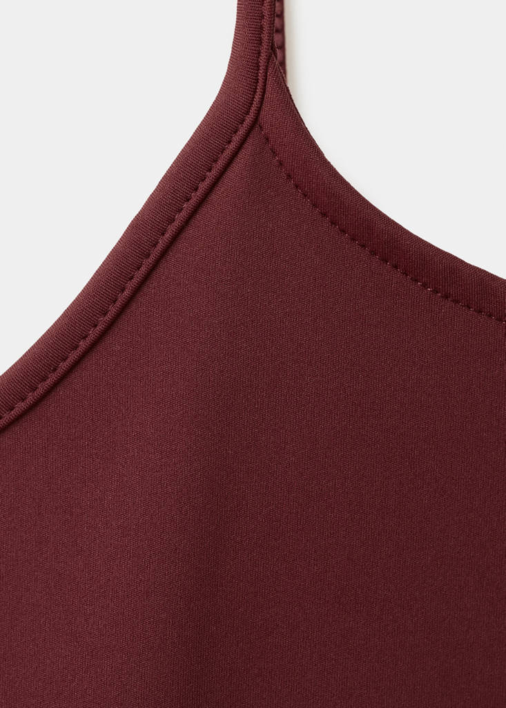 Fitted crop top — Russet