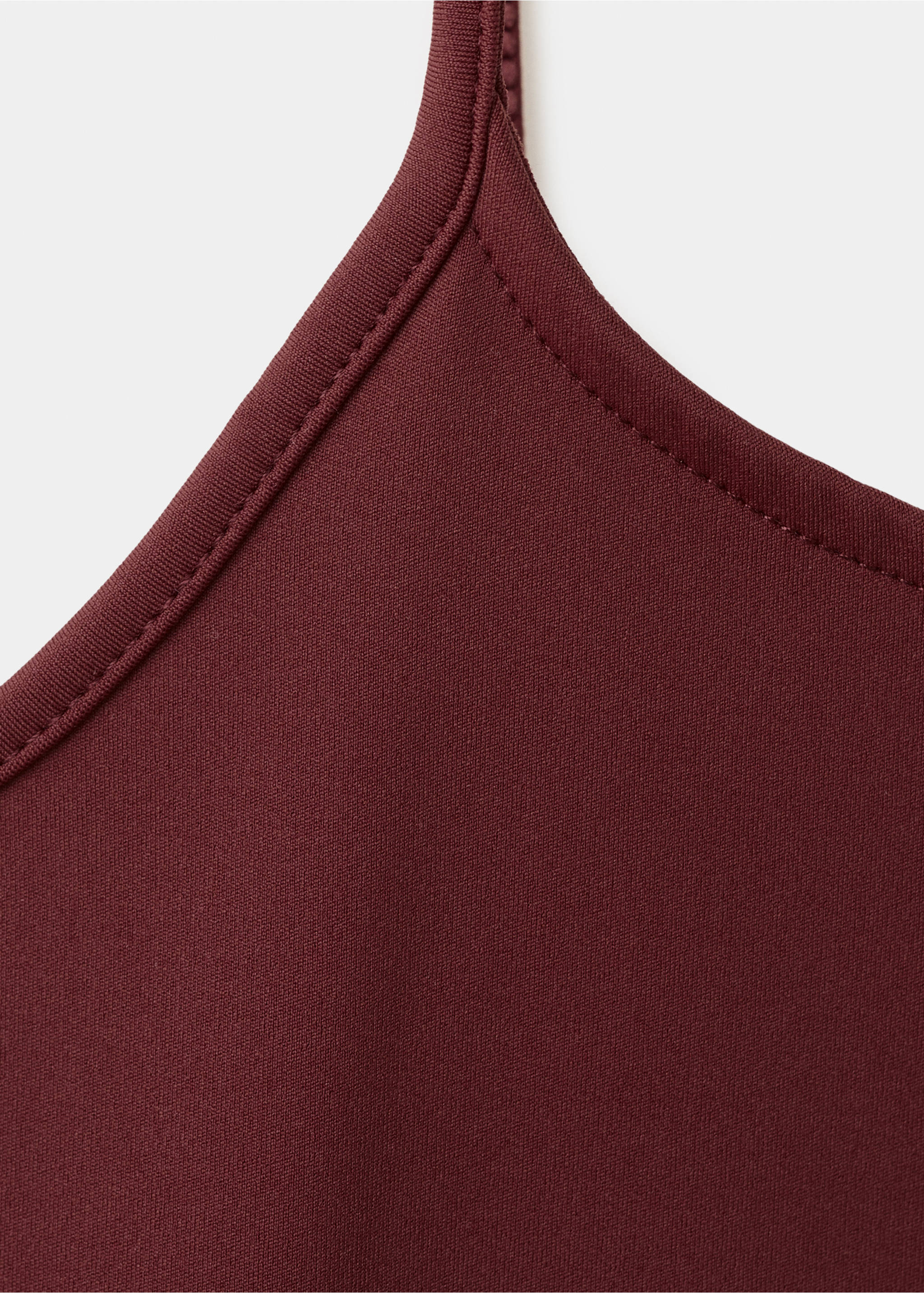 Tailliertes Crop-Top - Detail des Artikels 8, Rotbraun. Ref: 27087140-00.