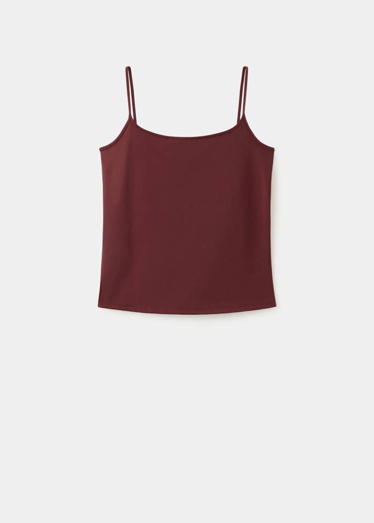 Fitted crop top — Russet