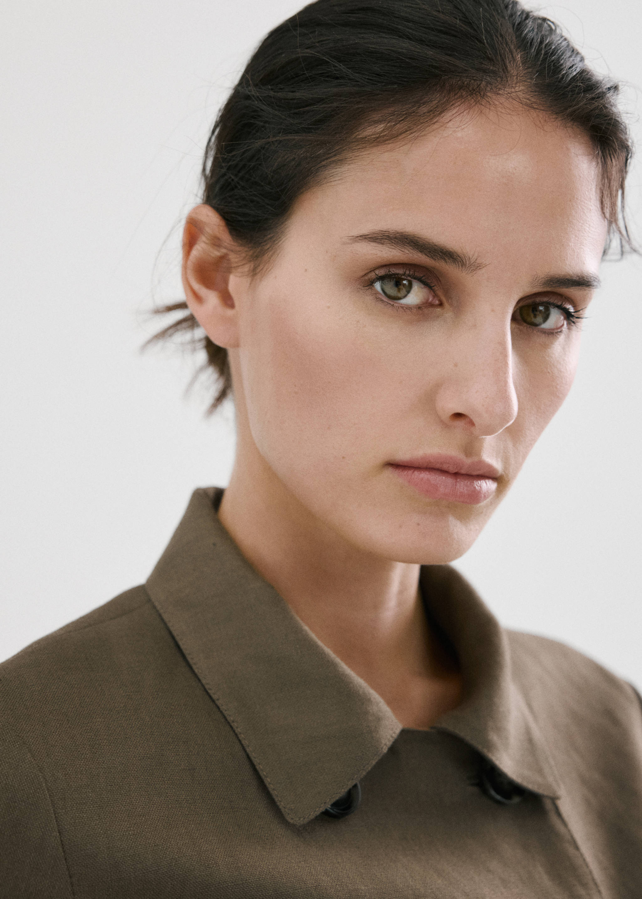 Double-breasted linen jacket - Details of the article 1