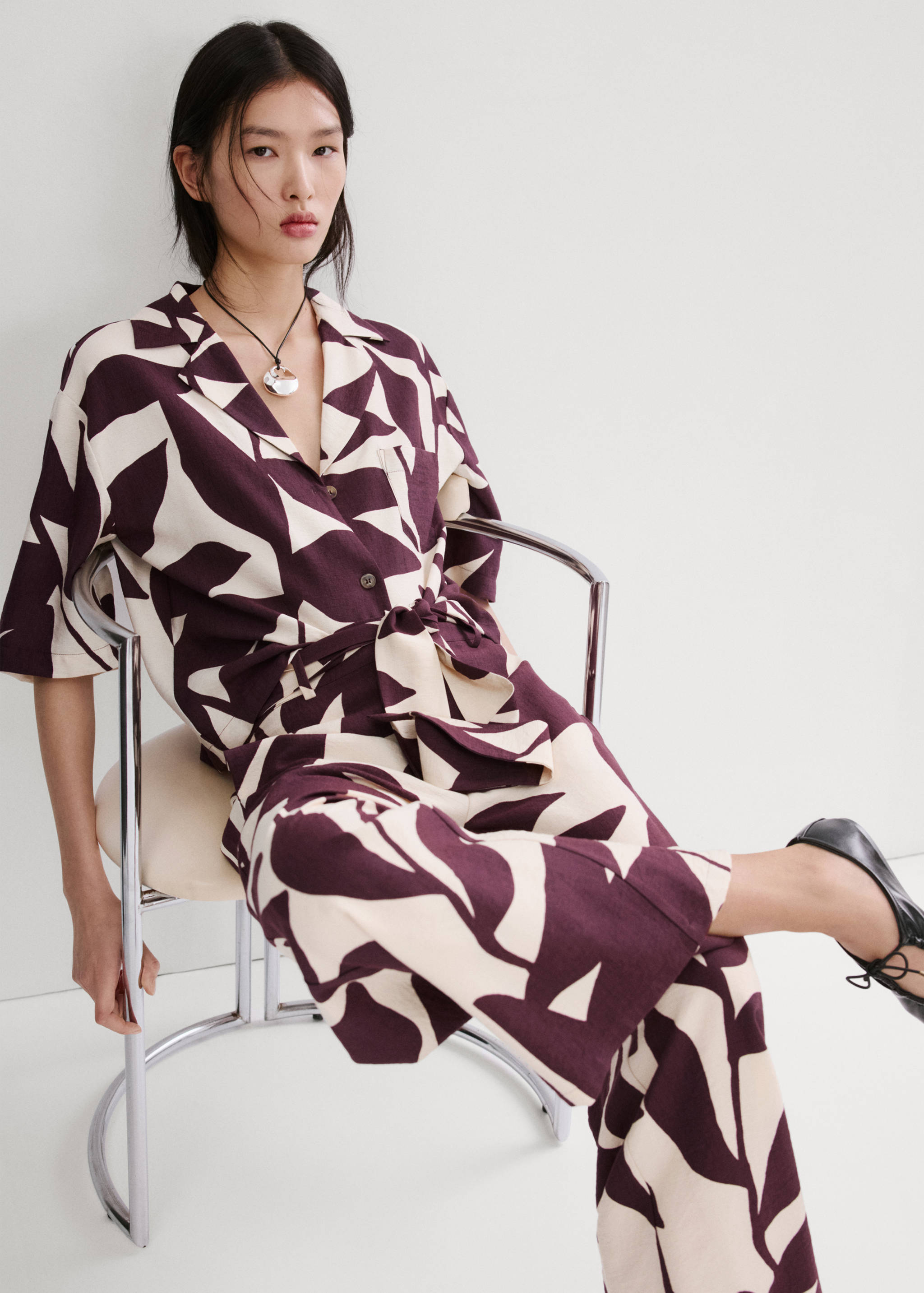 เสื้อเชิ้ตแขนสั้นพิมพ์ลาย - รายละเอียดของสินค้า 2