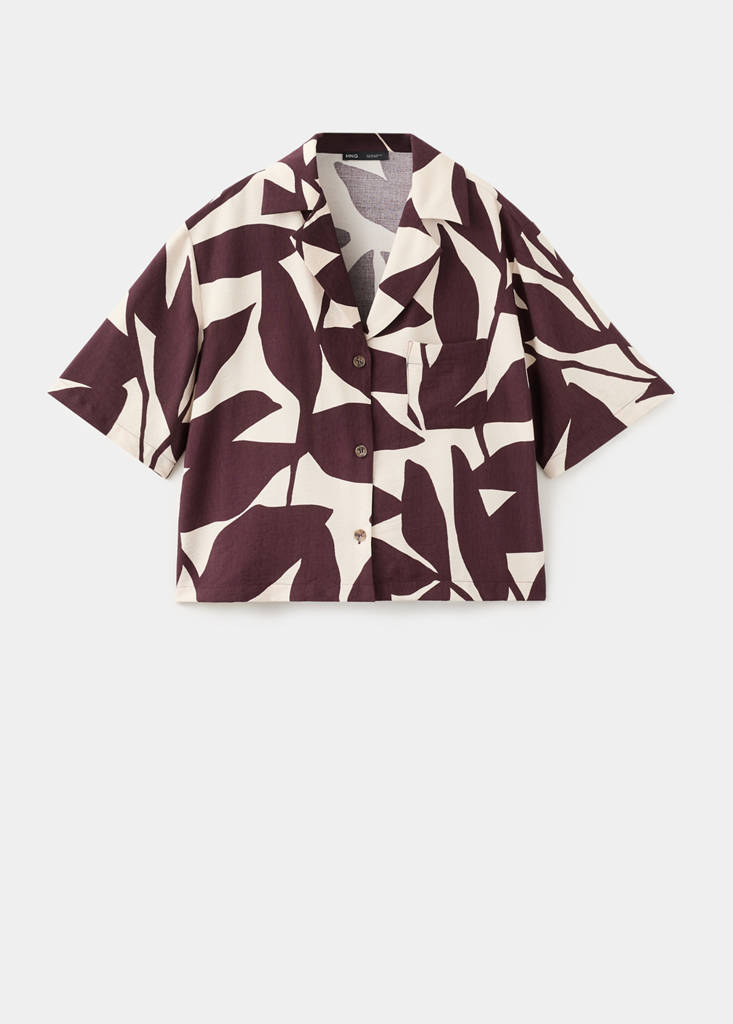 Printed short-sleeved shirt — Ecru