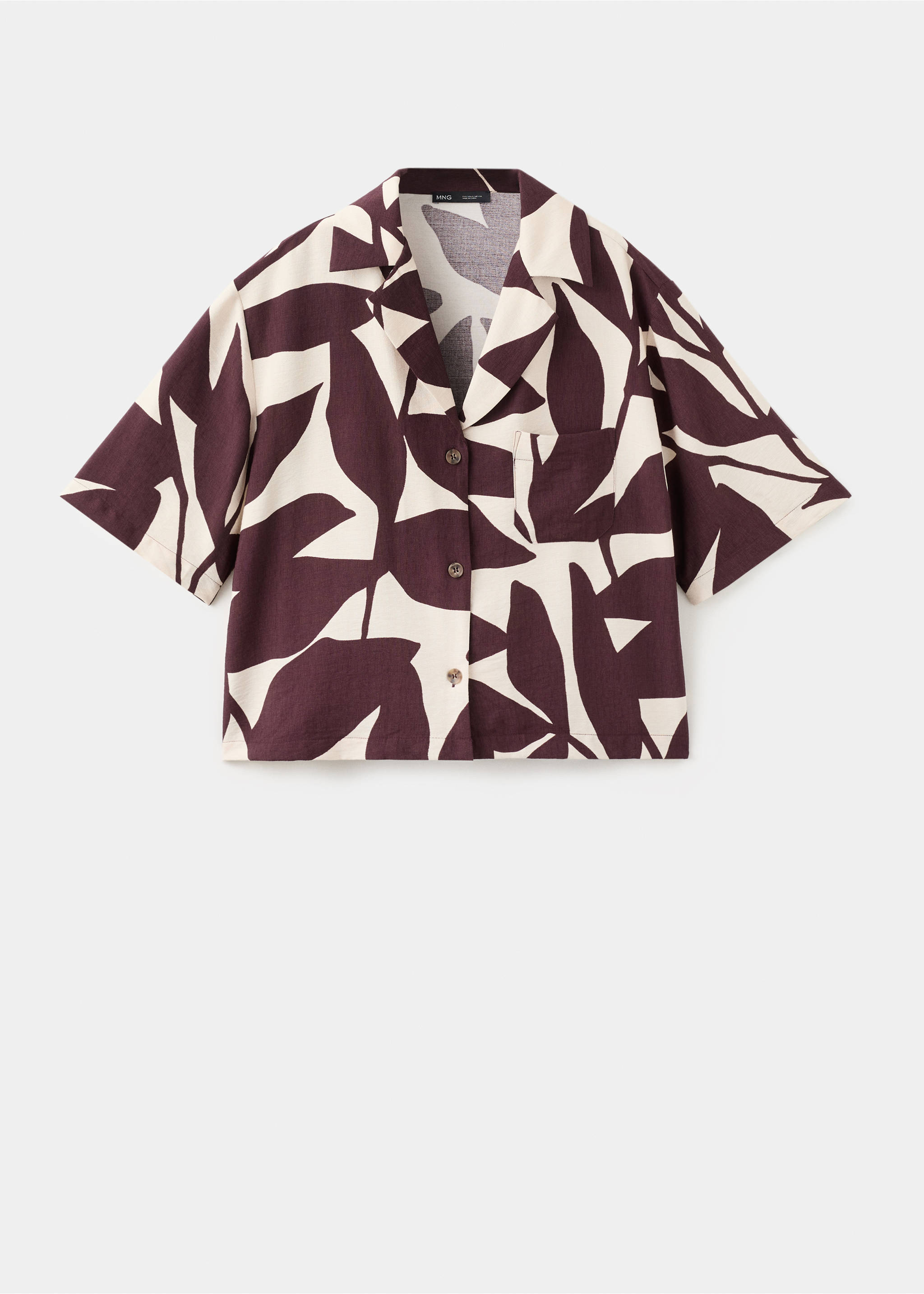 Printed short-sleeved shirt - Article without model, Ecru. Ref: 27087144-00.