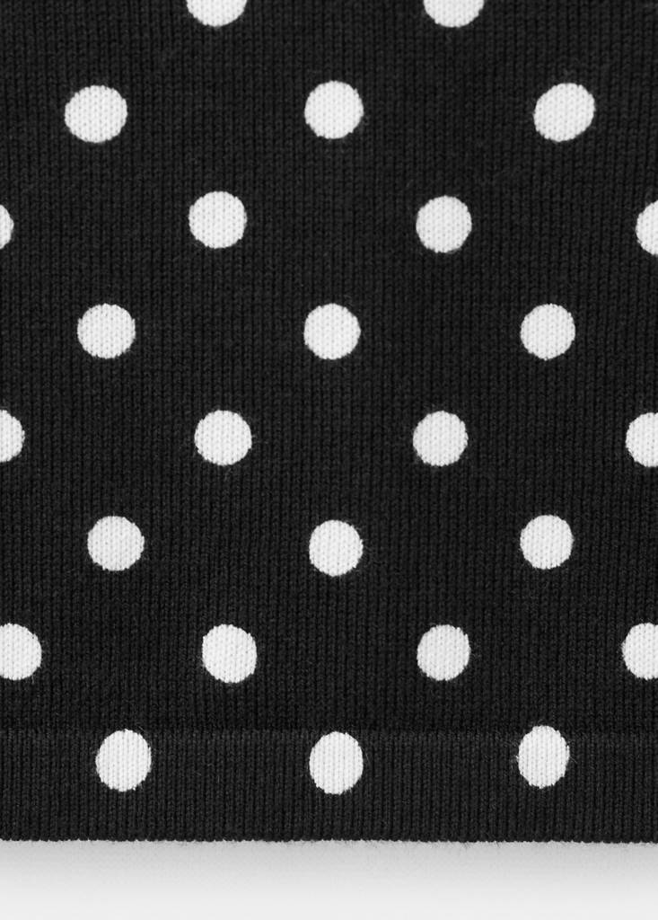 Polka dots midi skirt — Black