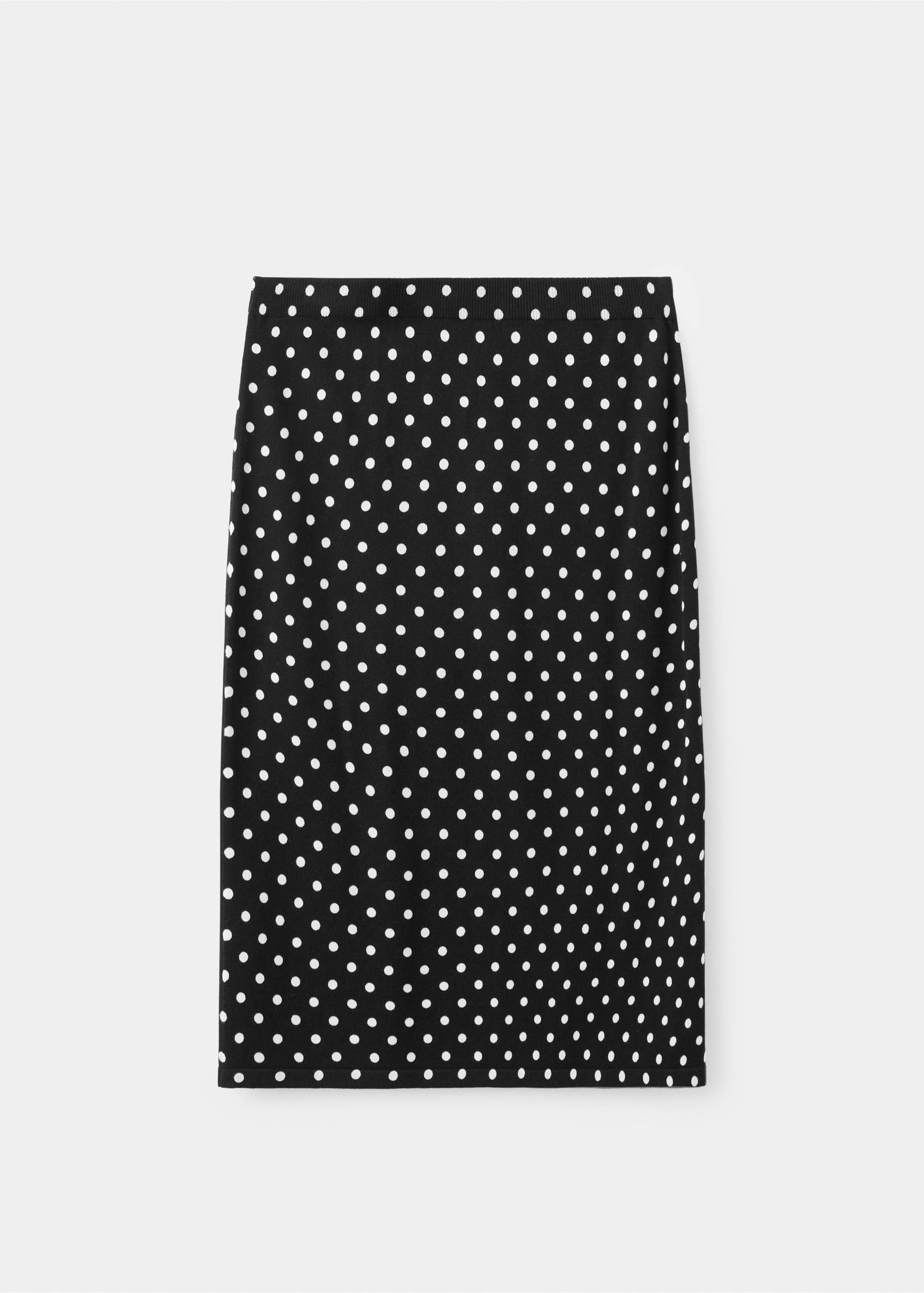Polka dots midi skirt - Article without model, Black. Ref: 27087145-01.