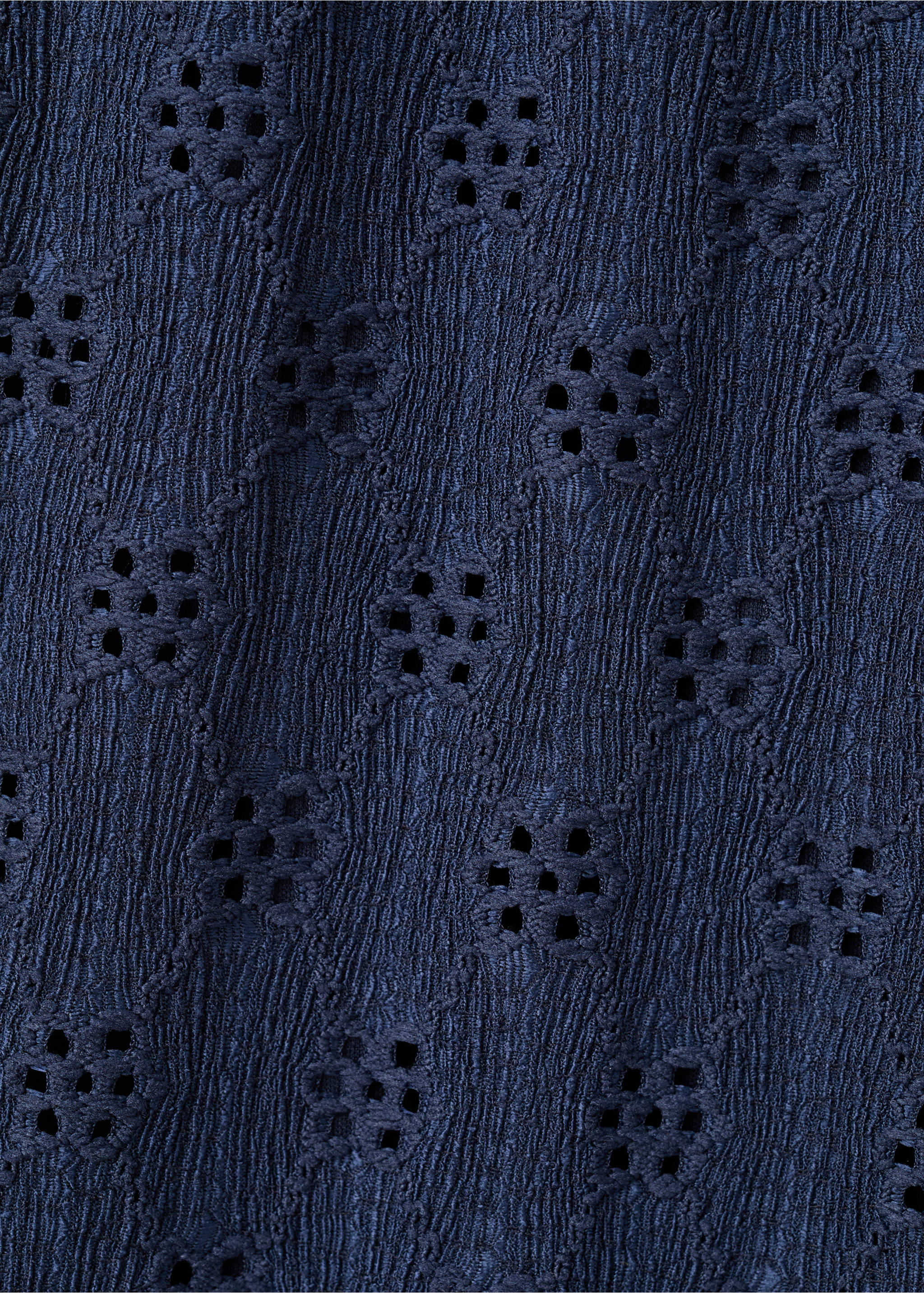 Straight trousers with embroidered details - Details of the article 0, Navy. Ref: 27087146-00.