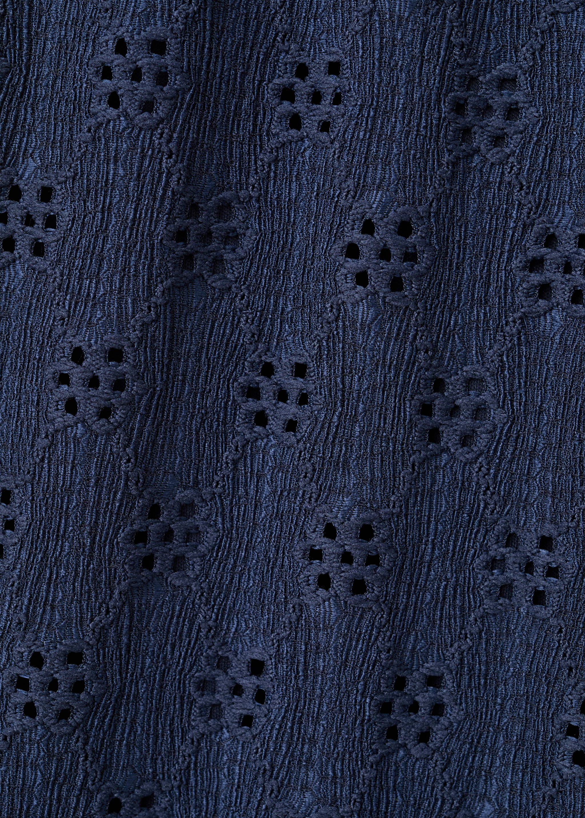 Straight trousers with embroidered details - Details of the article 0