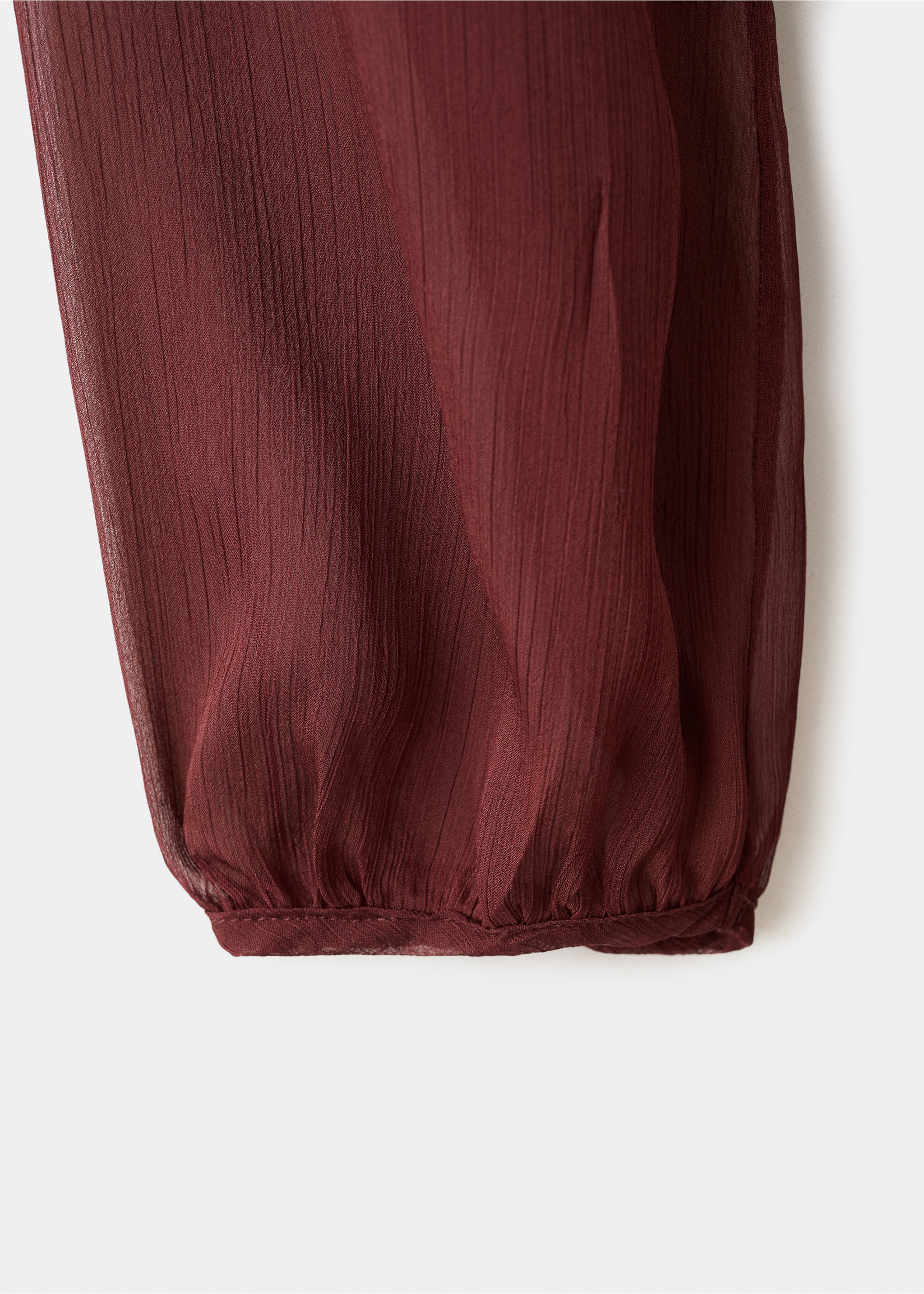 Fließendes Kleid mit Volant-Details - Detail des Artikels 0, Braun. Ref: 27087149-00.