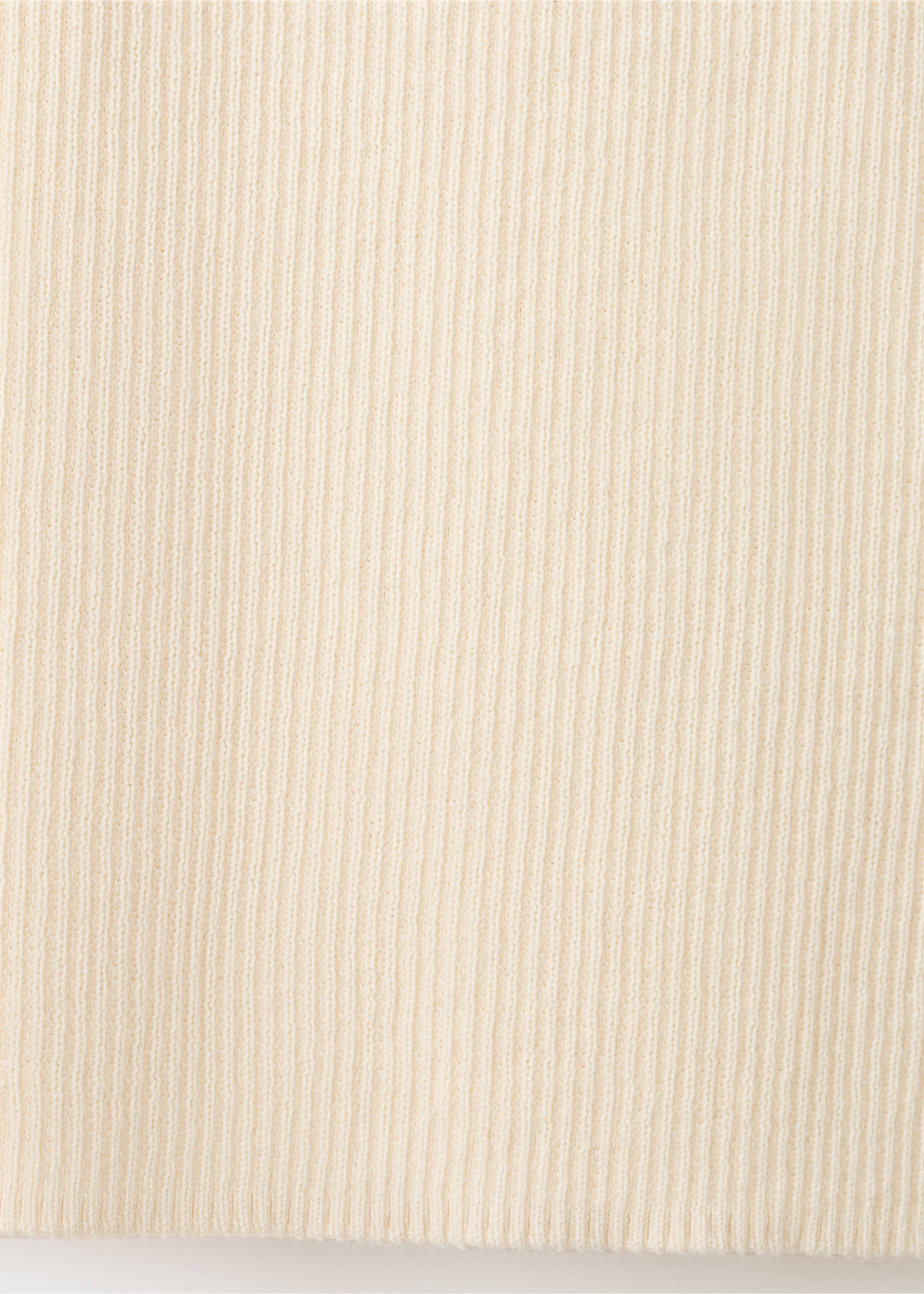 Fitted fine-knit top - Details of the article 0, Ecru. Ref: 27087151-00.