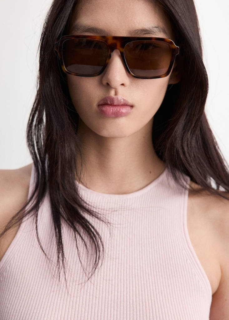 Fitted fine-knit top — Pastel Pink