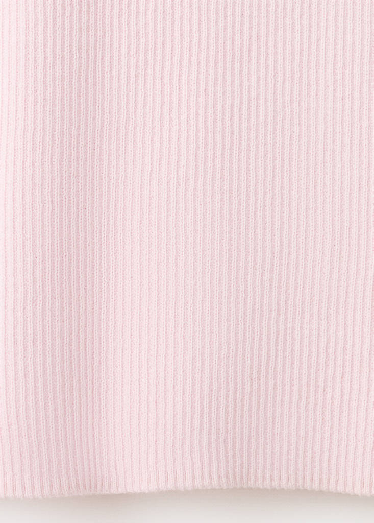 Fitted fine-knit top — Pastel Pink