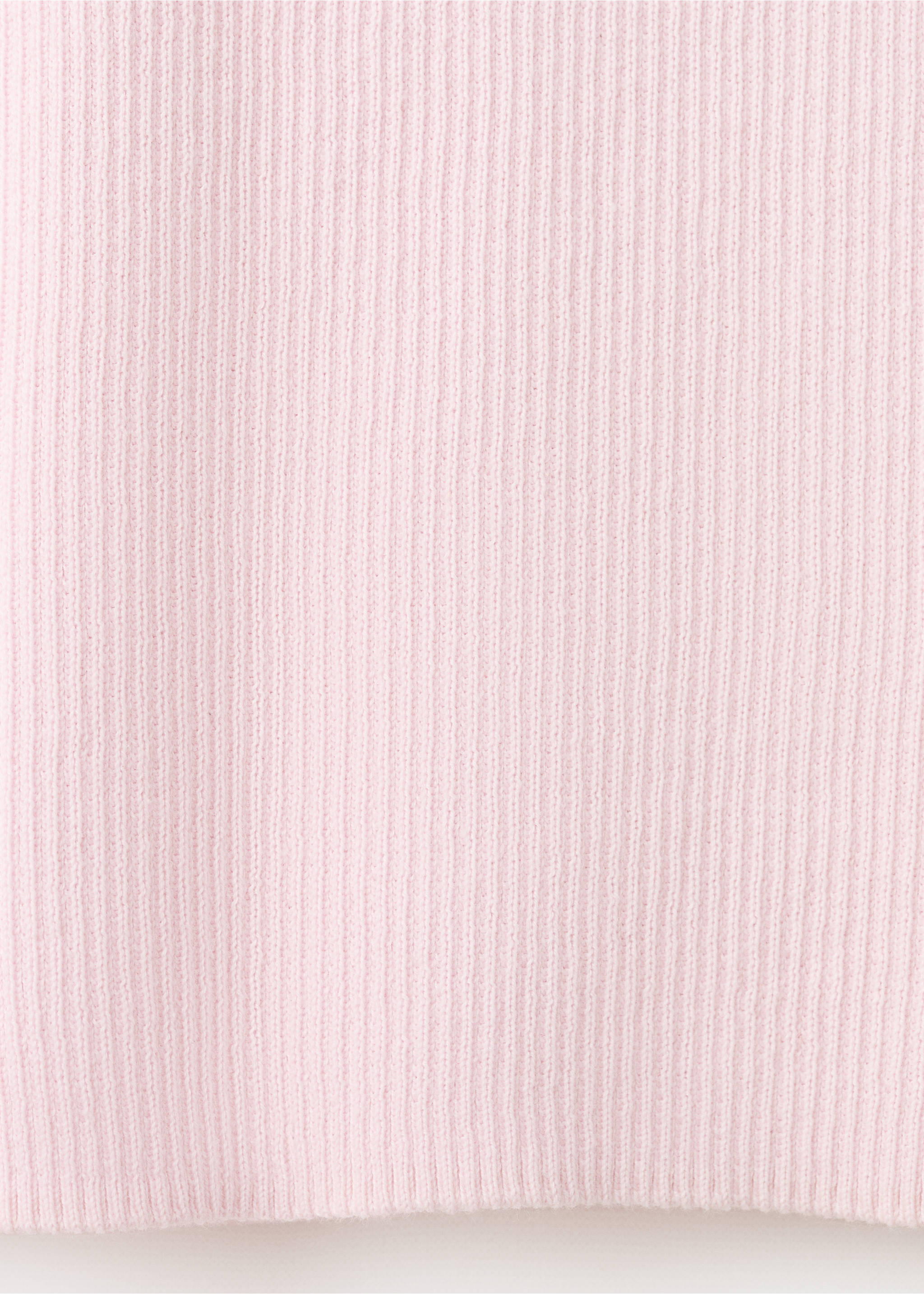Fitted fine-knit top - Details of the article 0, Pastel Pink. Ref: 27087151-00.