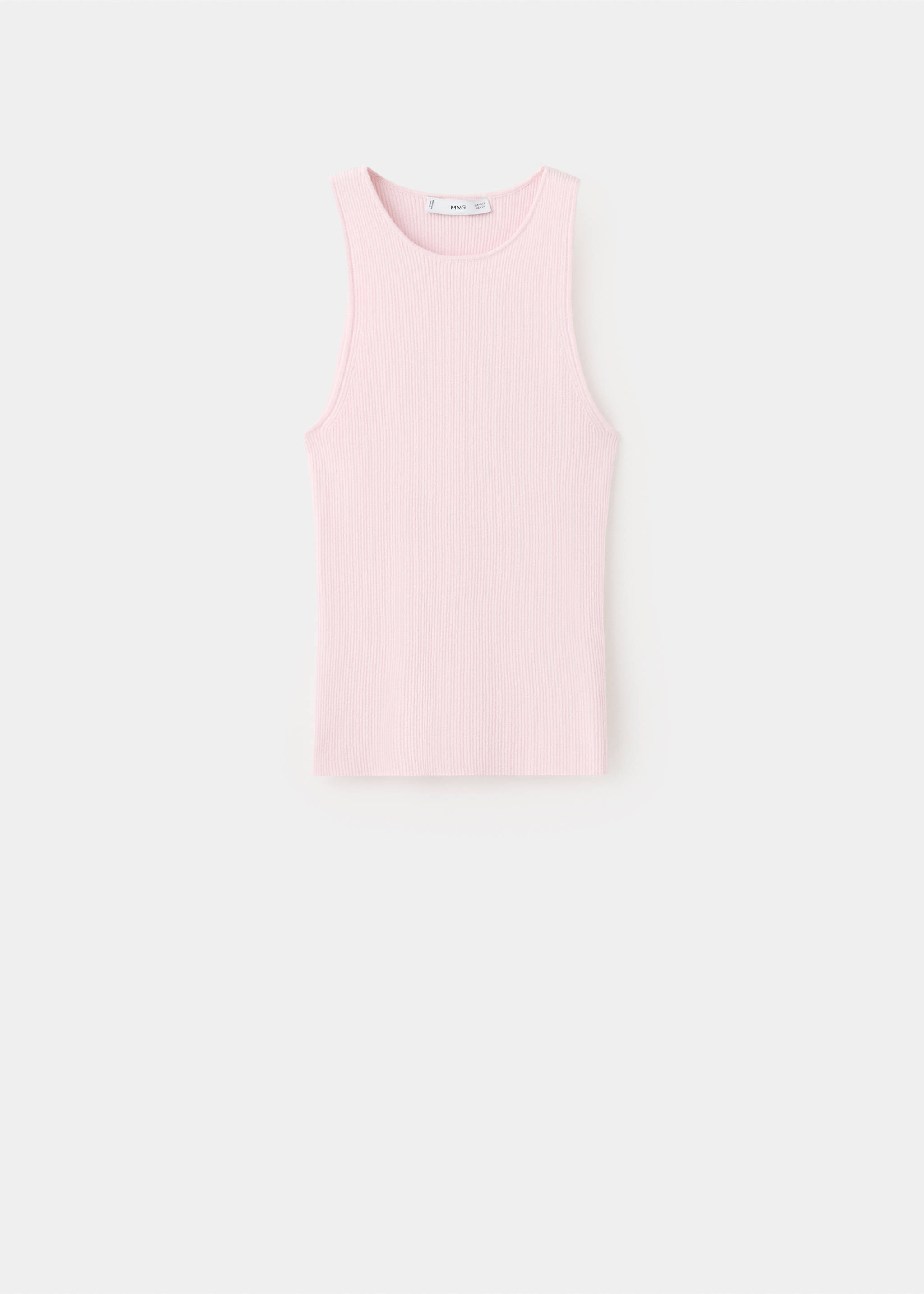 Fitted fine-knit top - Article without model, Pastel Pink. Ref: 27087151-00.