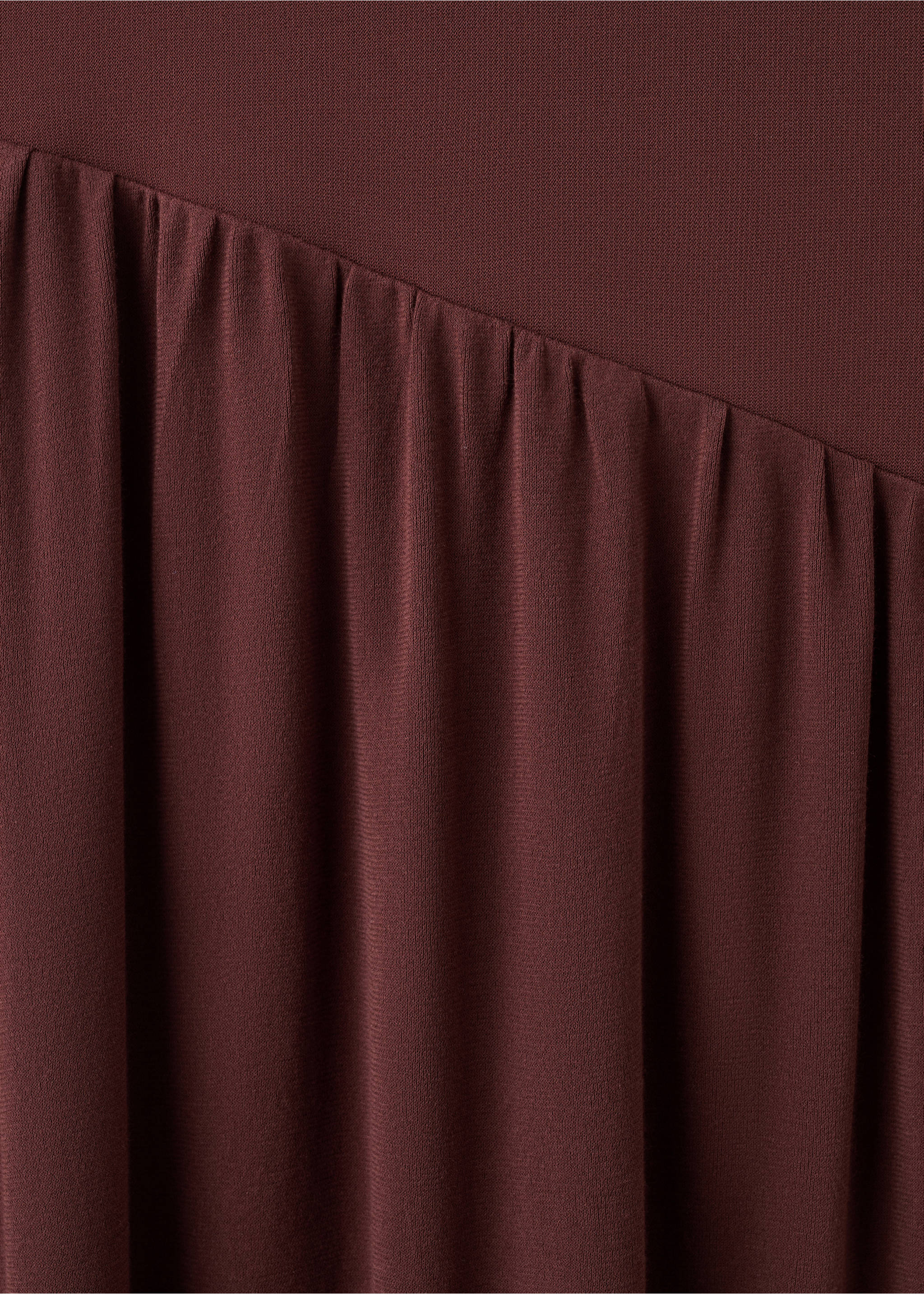Asymmetrical midi-dress - Details of the article 8, Burgundy. Ref: 27087152-00.