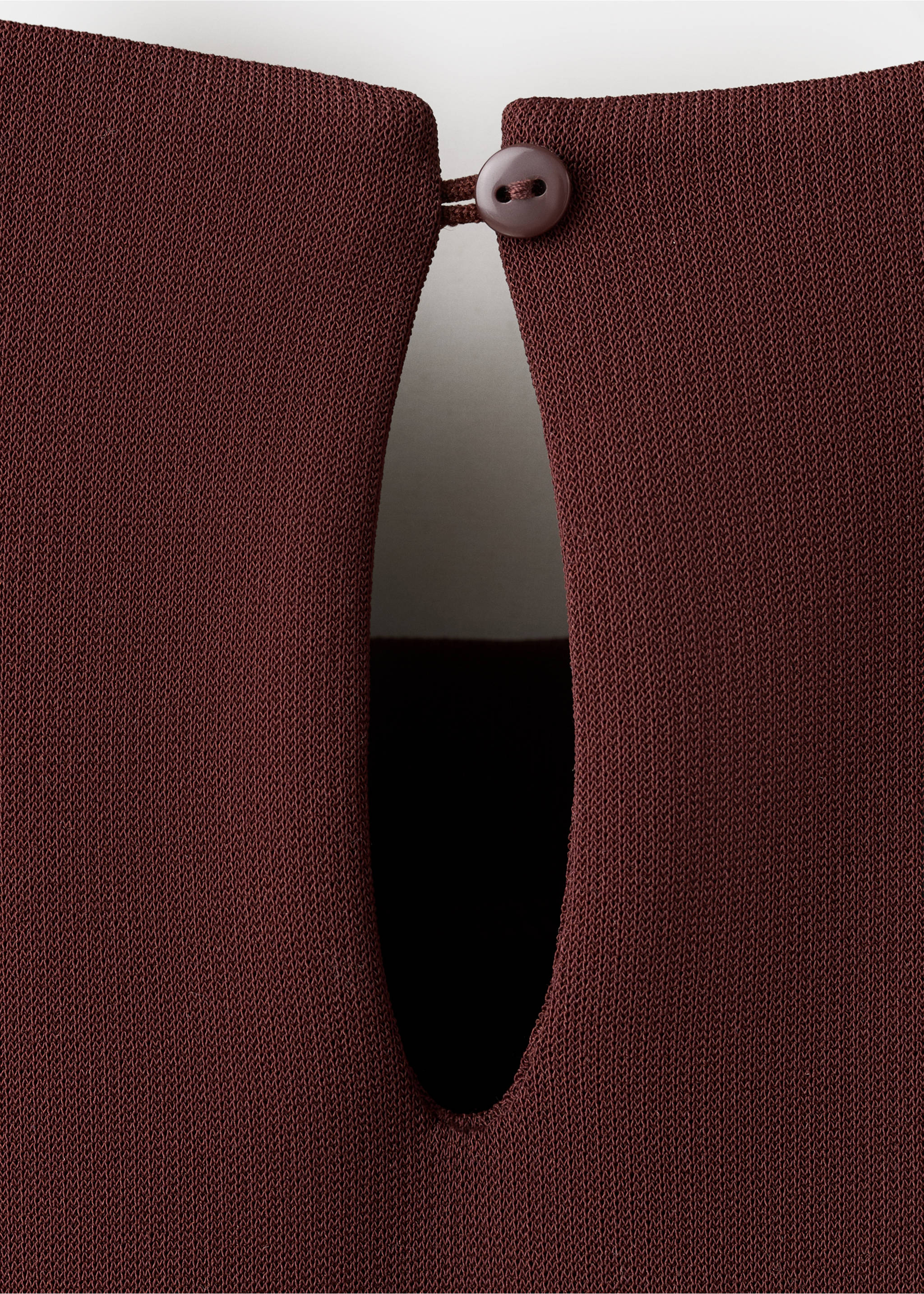 Asymmetrical midi-dress - Details of the article 0, Burgundy. Ref: 27087152-00.