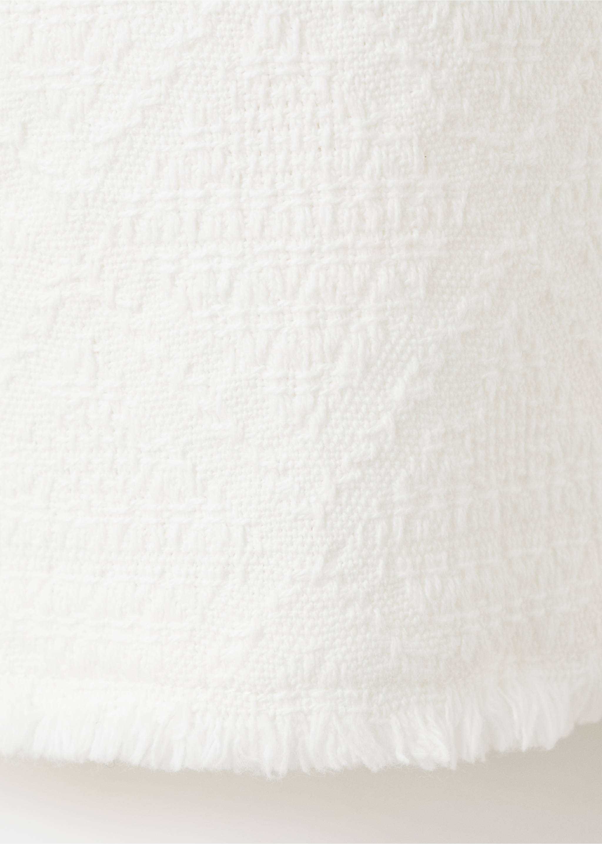 Tweed jacket with buttons - Details of the article 8, White. Ref: 27087153-00.