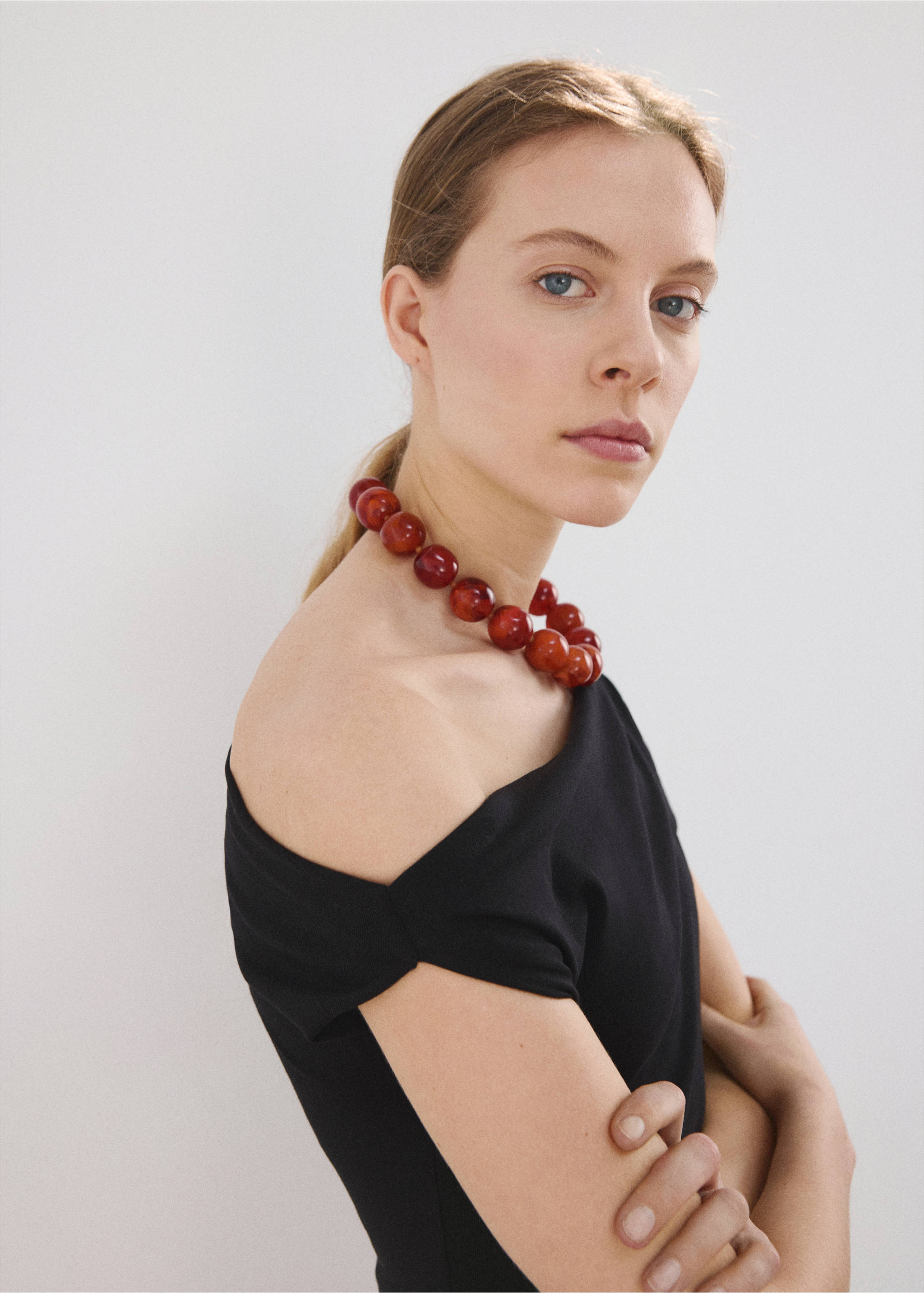 Vestit asimètric evasé - Pla mig, Cru. Ref: 27087154-00.