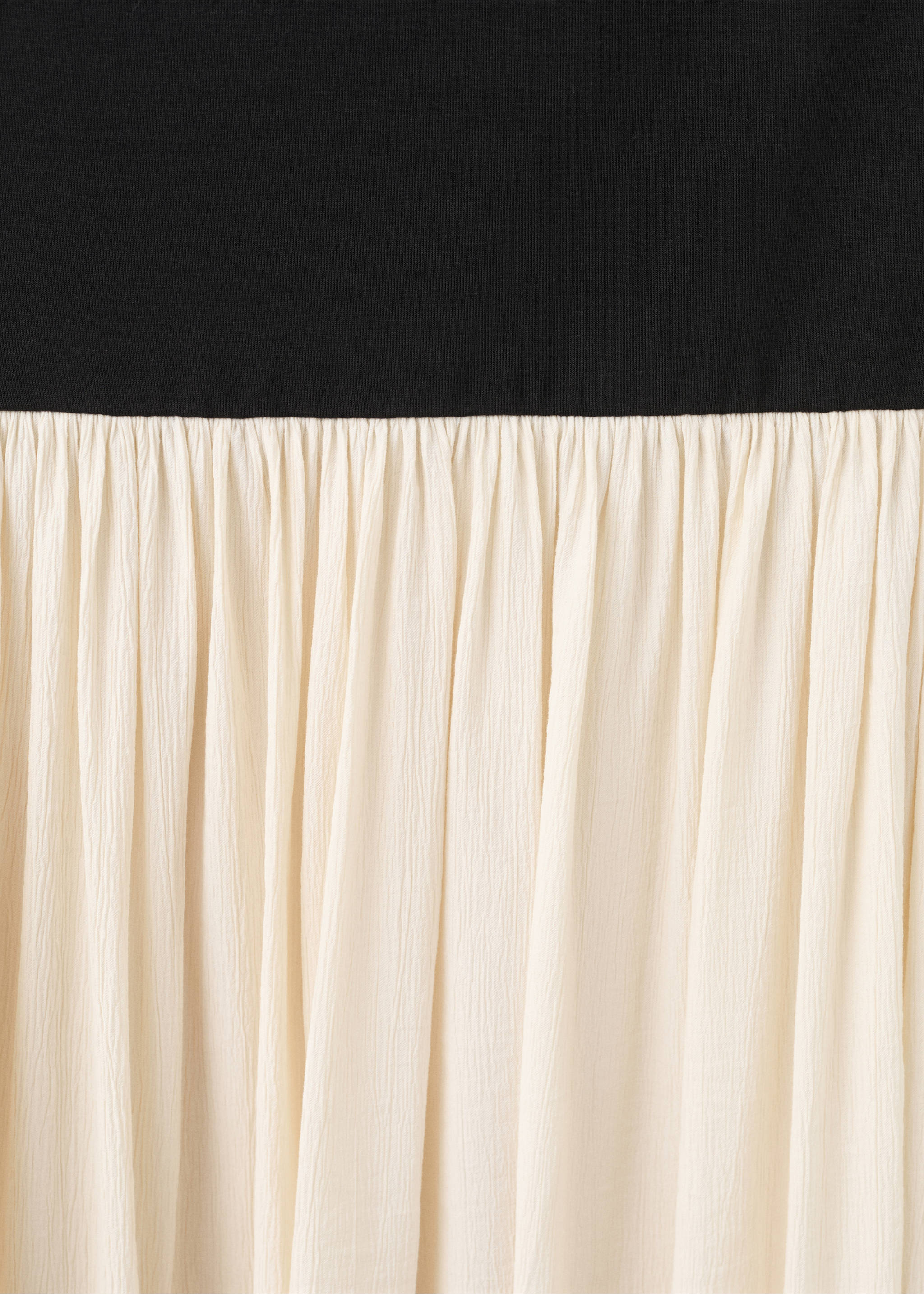 Asymmetrical flared dress - Details of the article 0, Ecru. Ref: 27087154-00.