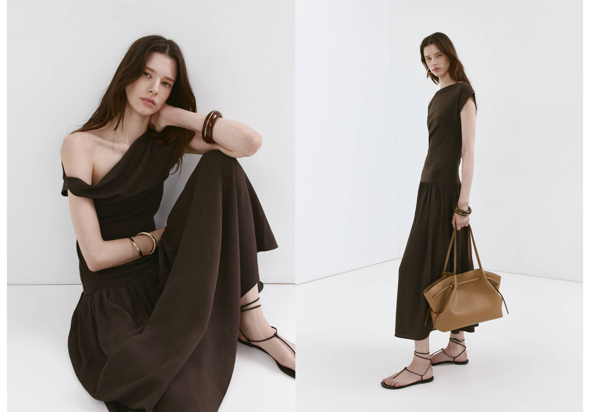 Vestido combinado asimétrico - Plano panorámico