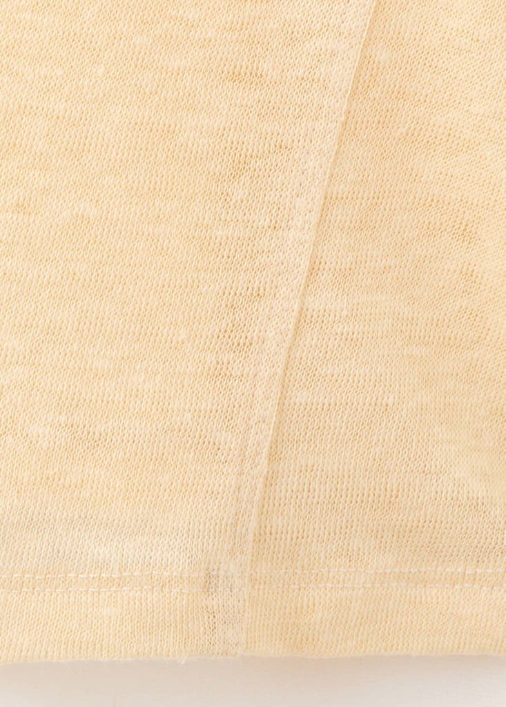 Short-sleeved linen t-shirt — Vanilla