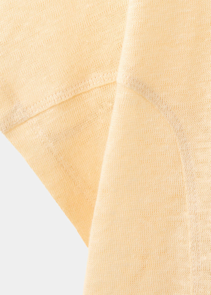 Short-sleeved linen t-shirt — Vanilla