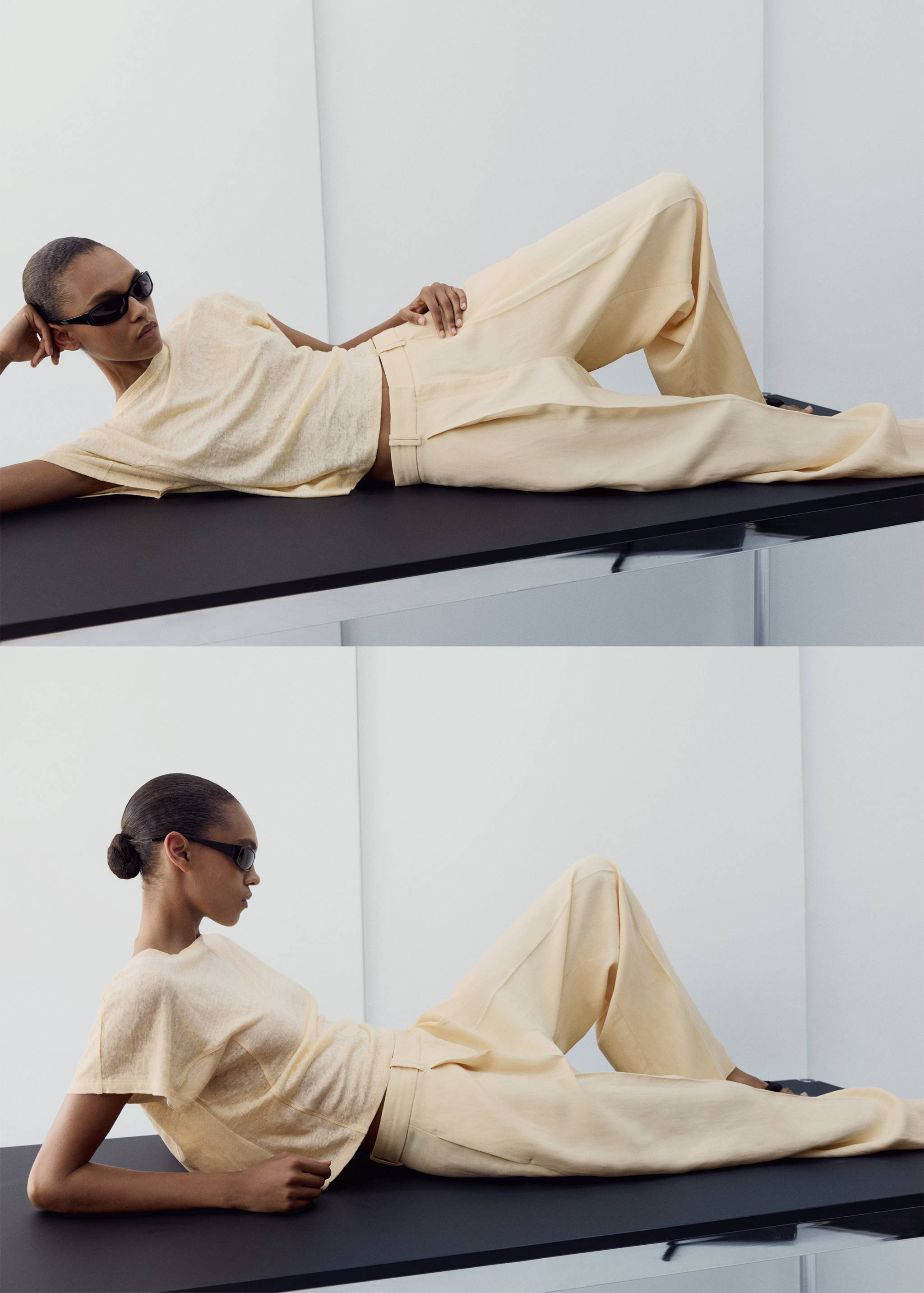 Short-sleeved linen t-shirt - Details of the article 3