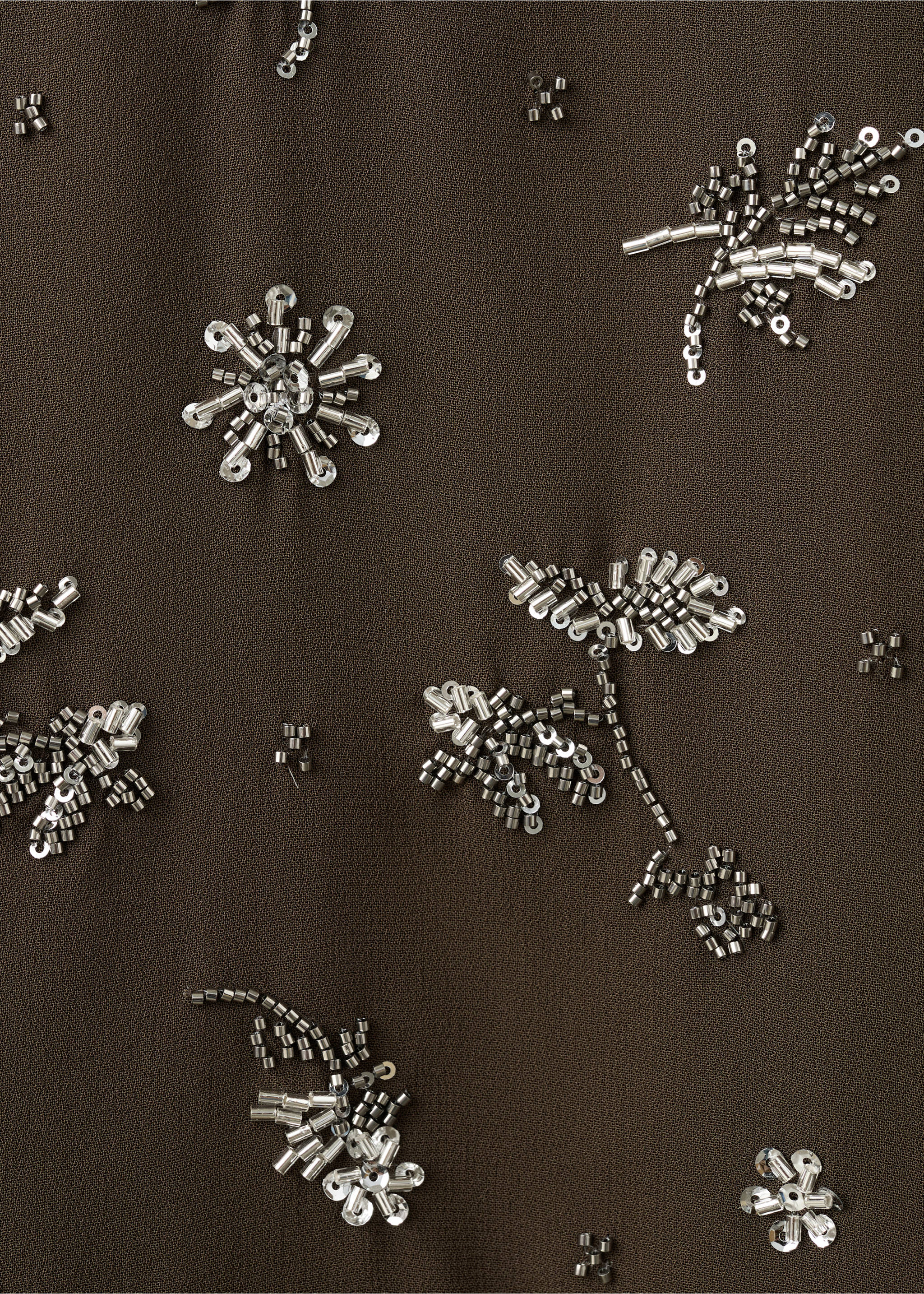 Embroidery bead dress - Details of the article 8, Green. Ref: 27087156-00.