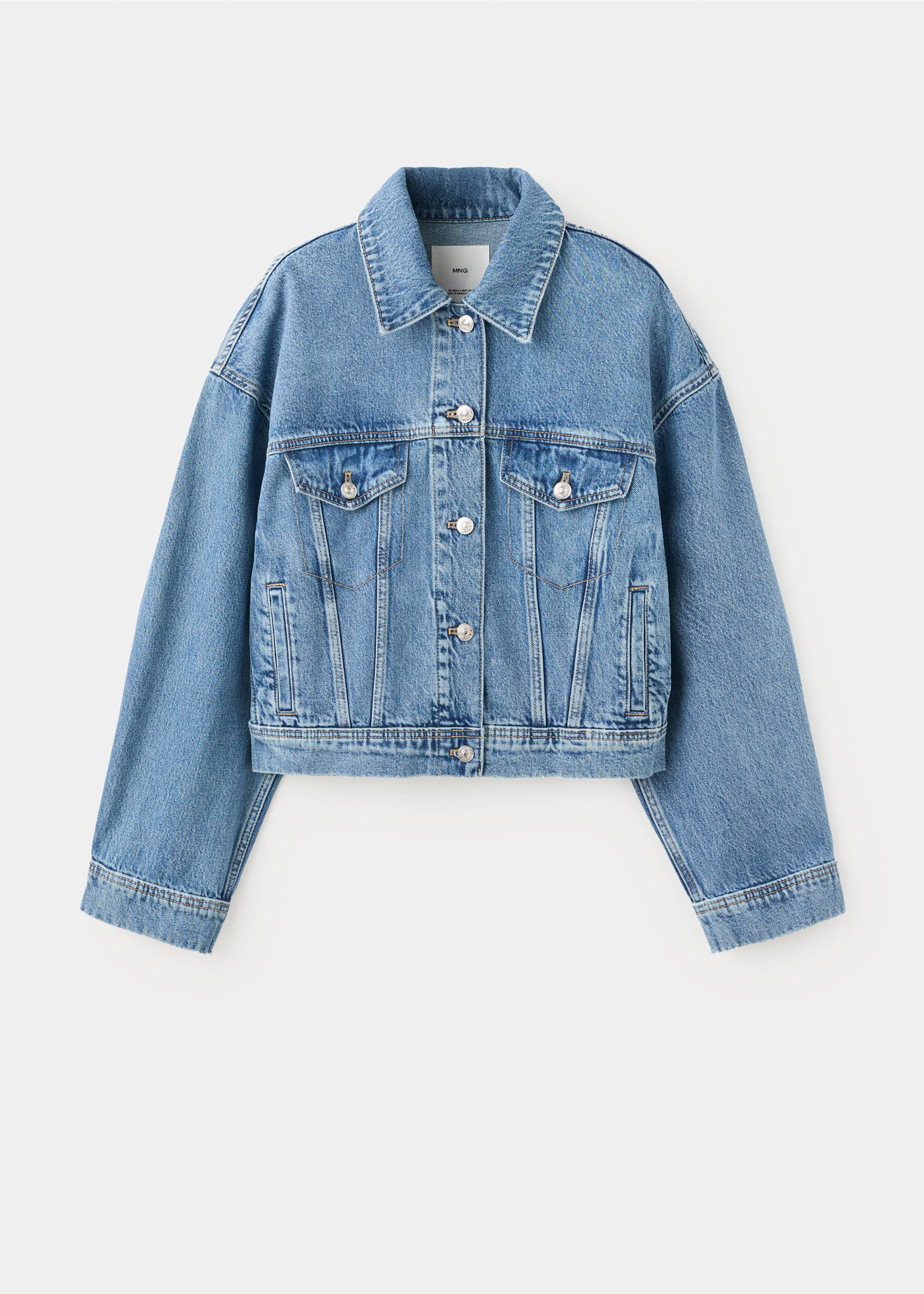 Pockets denim jacket - Article without model, Medium Blue. Ref: 27087158-00.